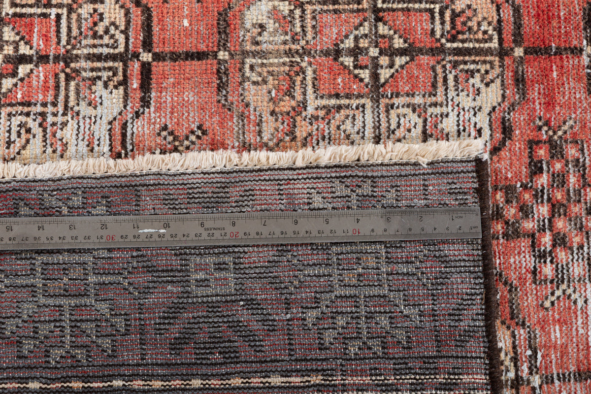 Vintage Faded Red Distressed Allover Area Rug – 6' 3" x 3' 9" (191 x 115 cm)
