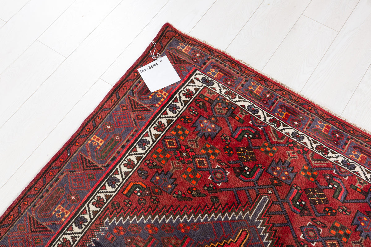 Vintage Rust Red Central Medallion Area Rug – 6' 10" x 4' 0" (209 x 122 cm)