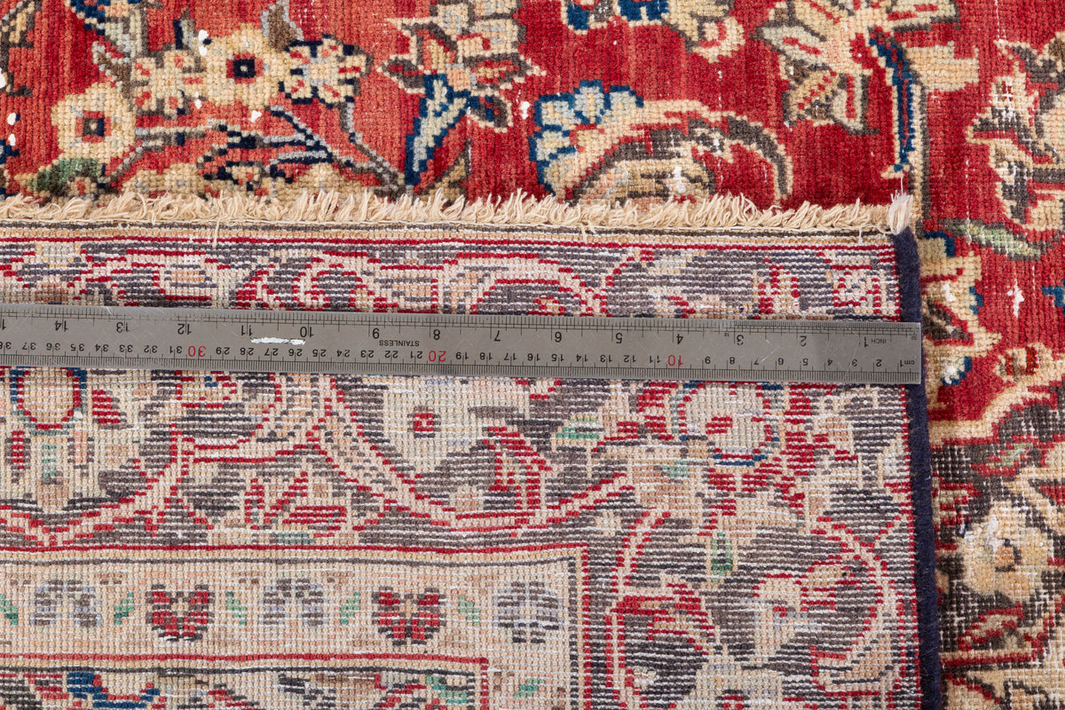 Rare Antique Red Floral Medallion Hand-Knotted Area Rug – 6' 2" x 4' 1" (189 x 125 cm)