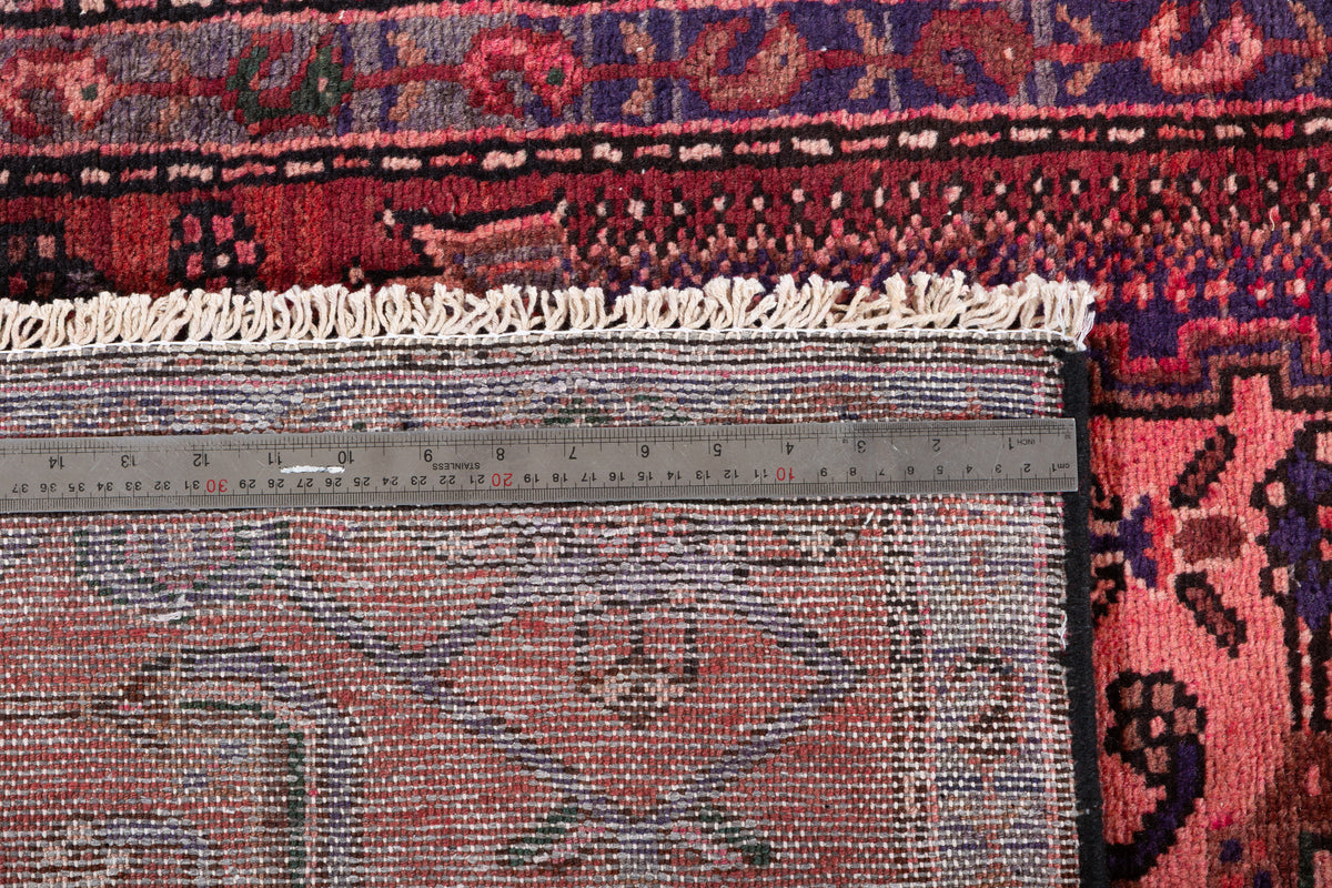 Tapis vintage rouge rouille et rose Ornate Medallion – 6' 1" x 3' 2" (186 x 96 cm)