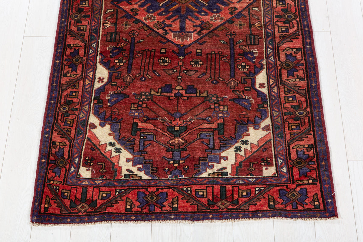 Vintage Rust Fine Medallion Hand-Knotted Area Rug – 6' 7" x 3' 7" (201 x 108 cm)