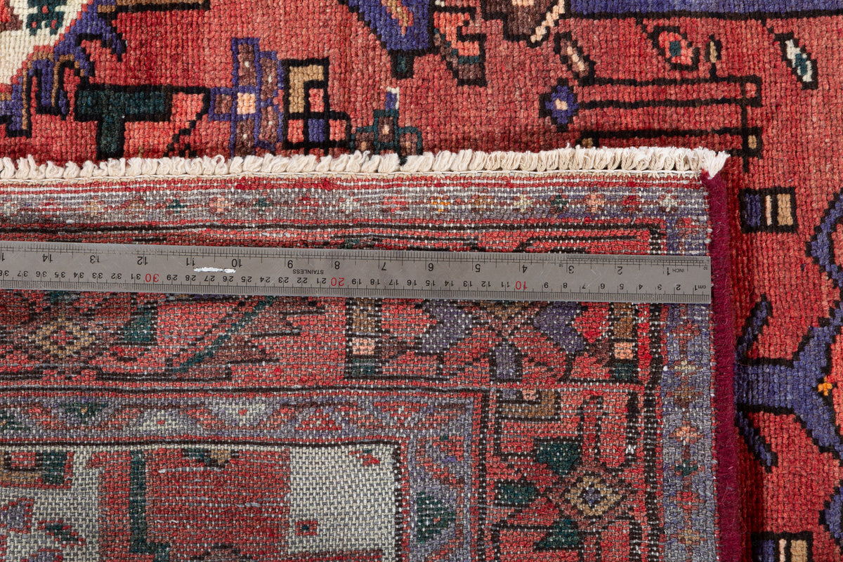 Vintage Rust Fine Medallion Hand-Knotted Area Rug – 6' 7" x 3' 7" (201 x 108 cm)
