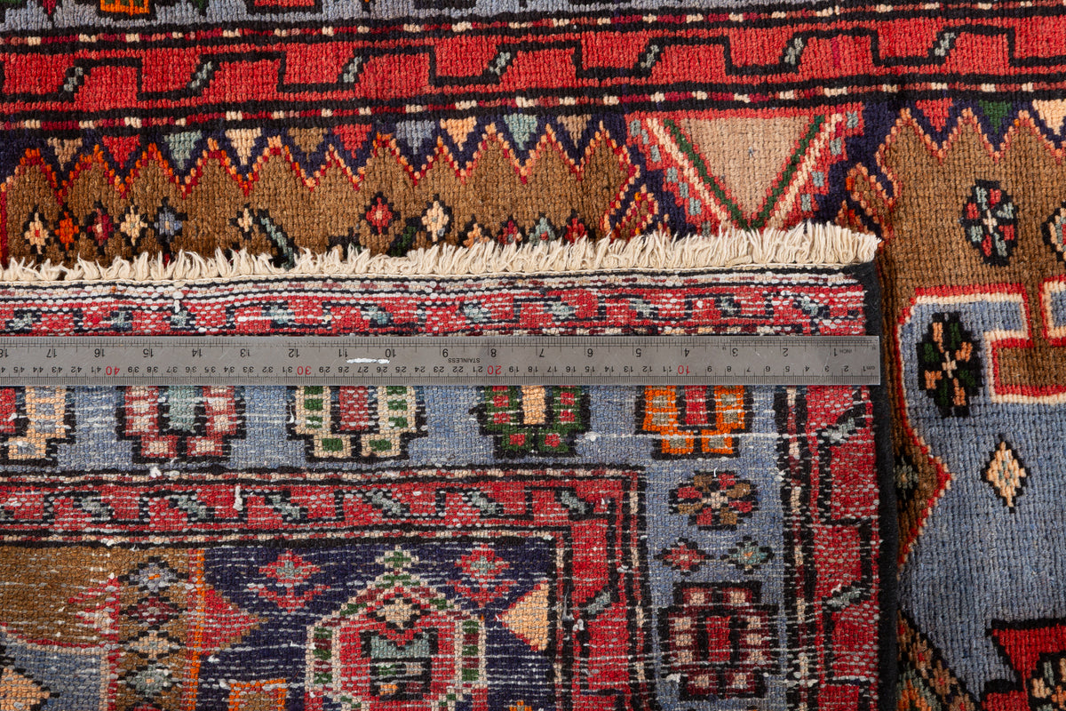 Vintage Camel Brown Tonal Tribal Lattice Hand-Knotted Area Rug – 6' 8" x 3' 4" (204 x 101 cm)