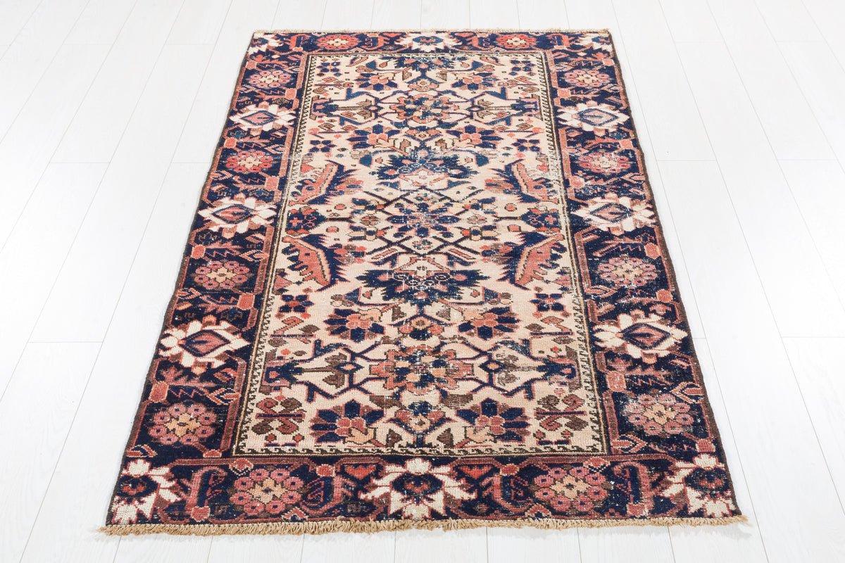 Rare Collectible Antique Faded Camel Brown Medallion Rug – 5' 7" x 3' 5" (169 x 103 cm)