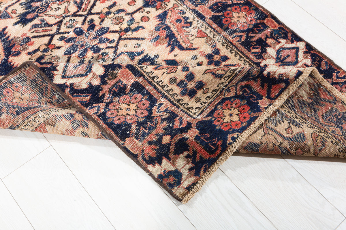 Rare Collectible Antique Faded Camel Brown Medallion Rug – 5' 7" x 3' 5" (169 x 103 cm)