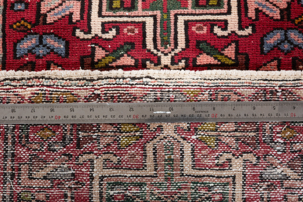 Vintage Red Geometric Runner Rug – 5' 6" x 2' 0" (168 x 60 cm)