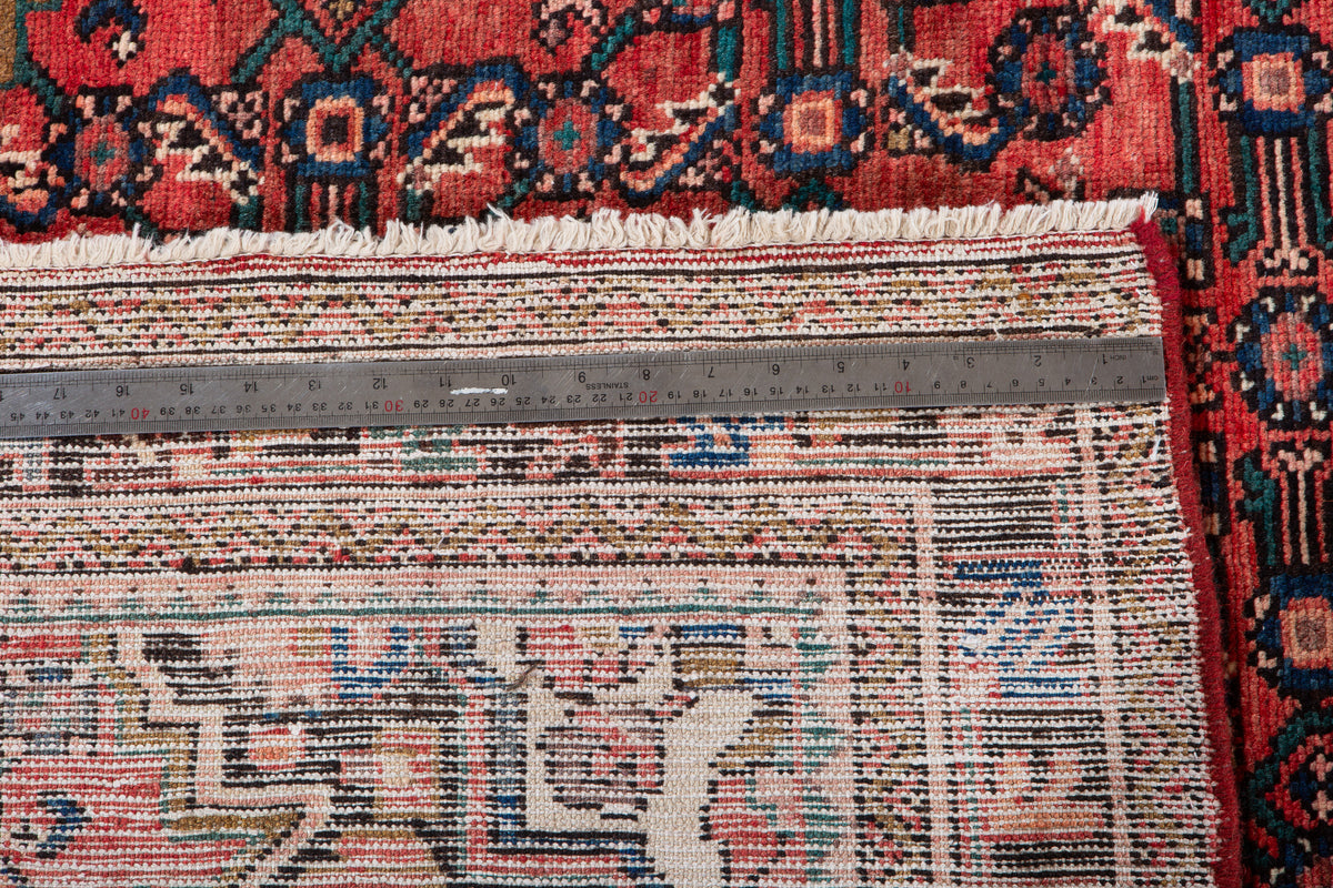 Vintage Red Wool Rug – 9' 9" x 4' 2" (296 x 126 cm)