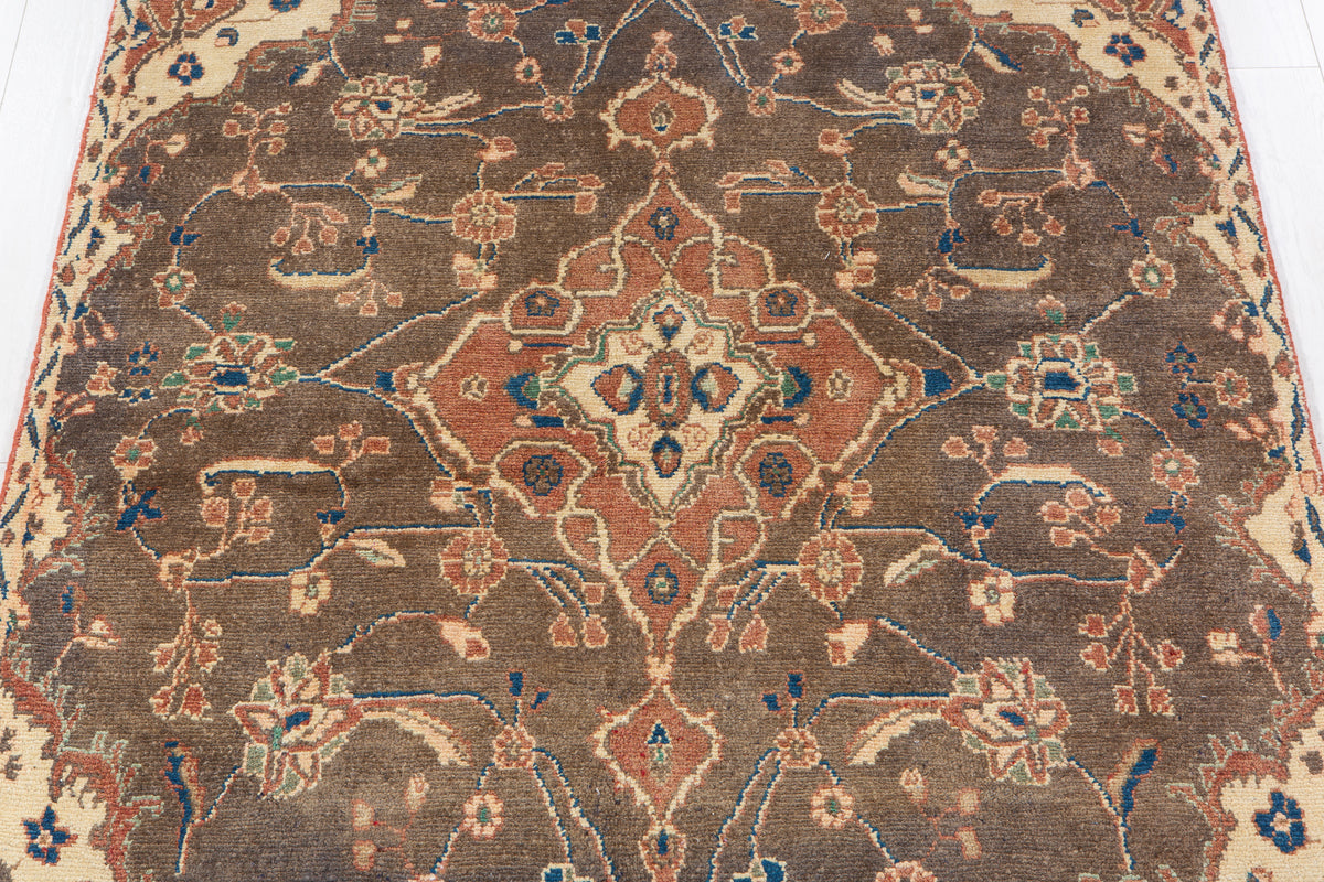 Antique Charcoal Black & Grey Wool Rug – 6' 6" x 4' 11" (199 x 150 cm)
