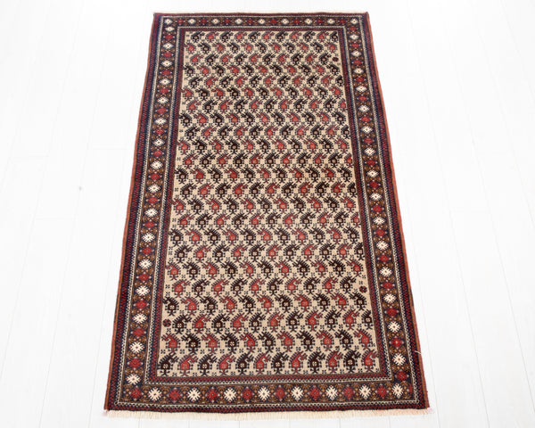 5' 8" x 3' 1" Excellent Hand-Knotted Vintage Collectible Fine Tribal Rug - Yasi & Fara 