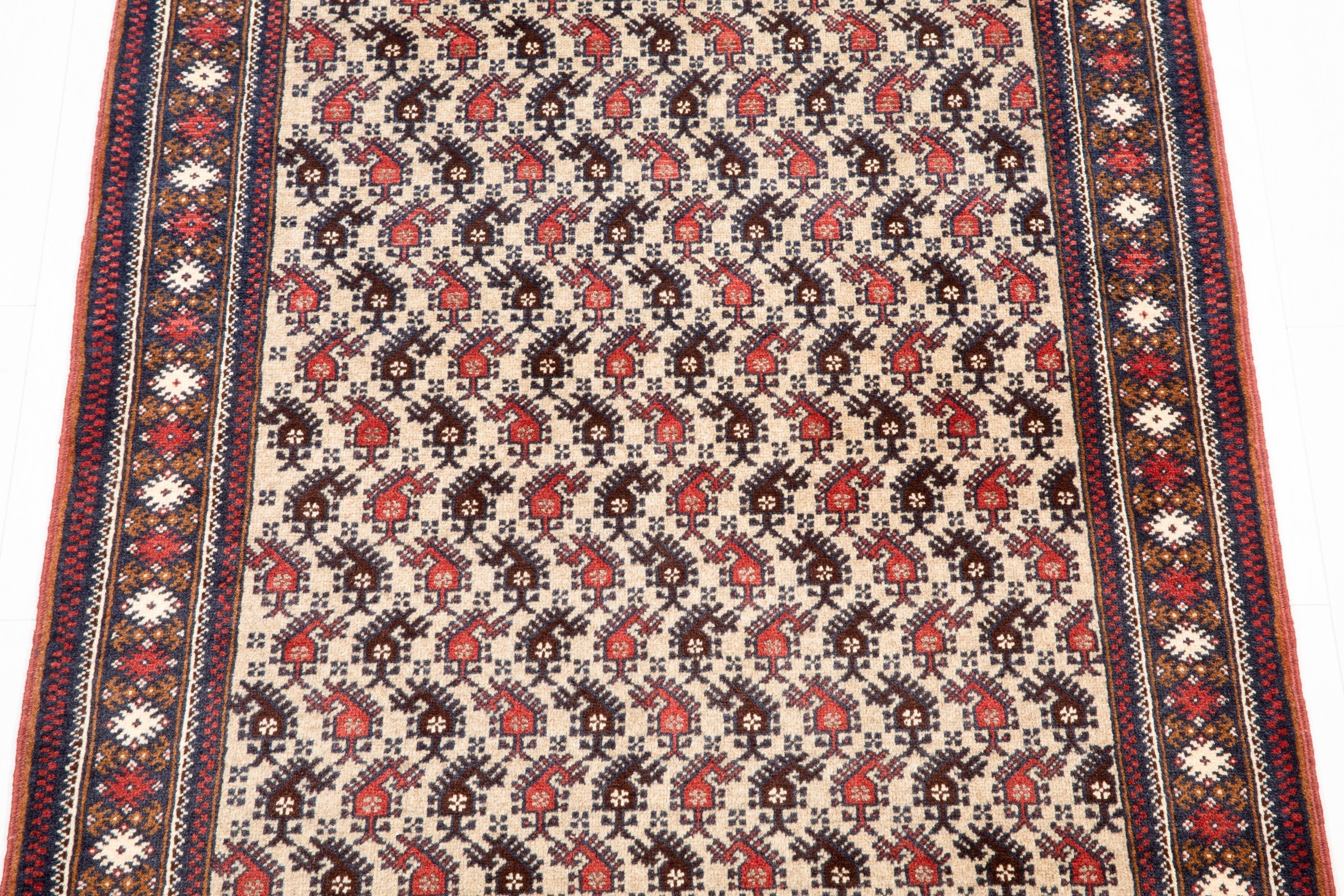 Hand-Knotted Vintage Wool Area Rug – 5' 8" x 3' 1" (172 x 95 cm) - Yasi & Fara