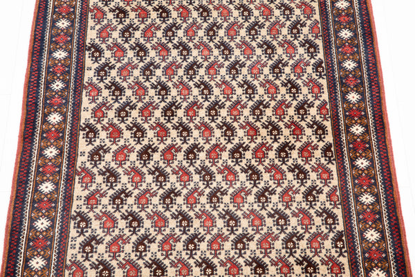 5' 8" x 3' 1" Excellent Hand-Knotted Vintage Collectible Fine Tribal Rug - Yasi & Fara 