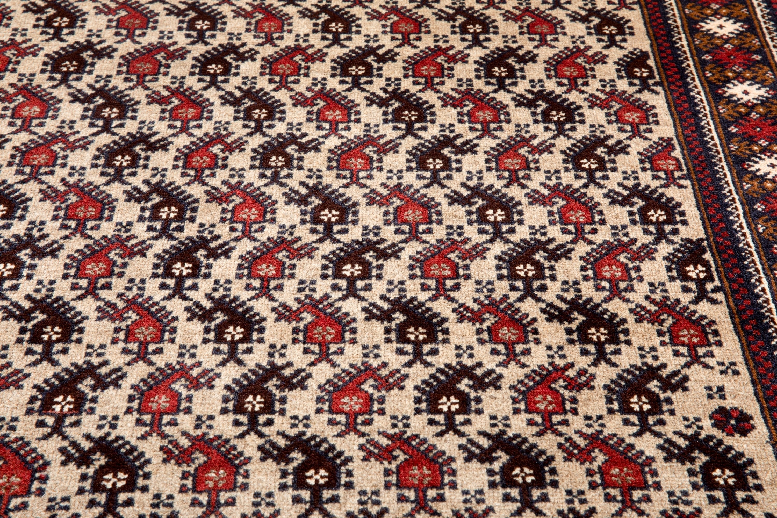 Hand-Knotted Vintage Wool Area Rug – 5' 8" x 3' 1" (172 x 95 cm) - Yasi & Fara