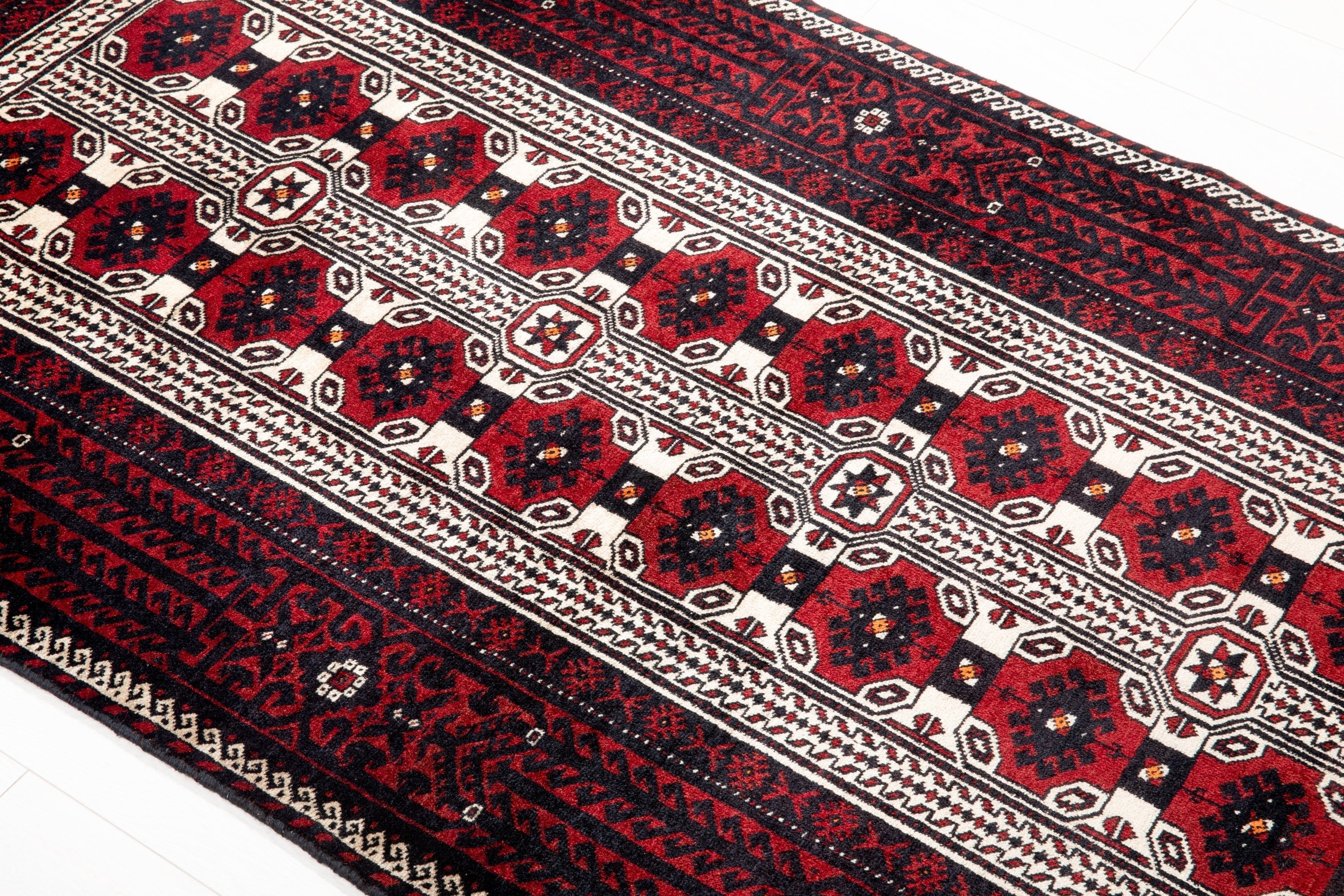Hand-Knotted Vintage Wool Area Rug – 6' 5" x 3' 4" (195 x 102 cm) - Yasi & Fara