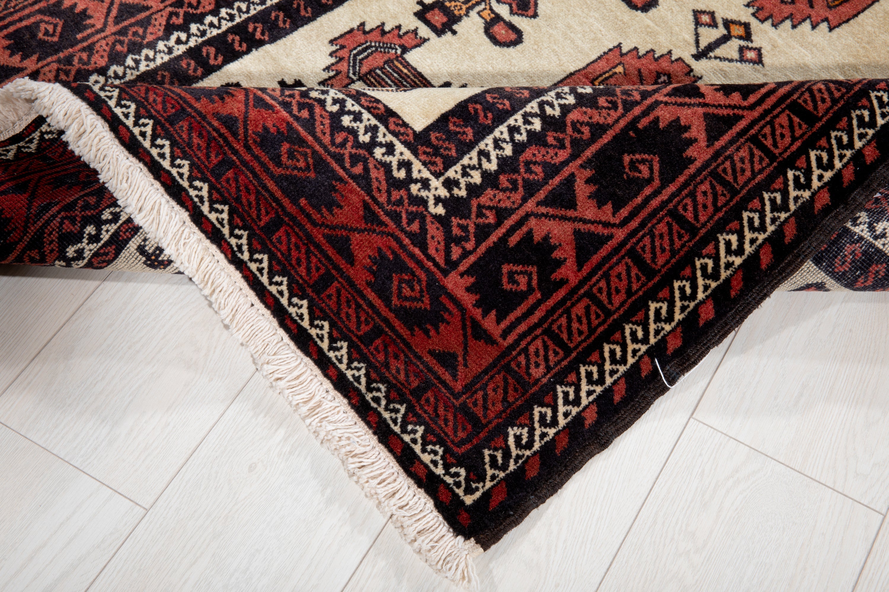 Hand-Knotted Vintage Wool Area Rug – 6' 5" x 3' 3" (197 x 100 cm) - Yasi & Fara