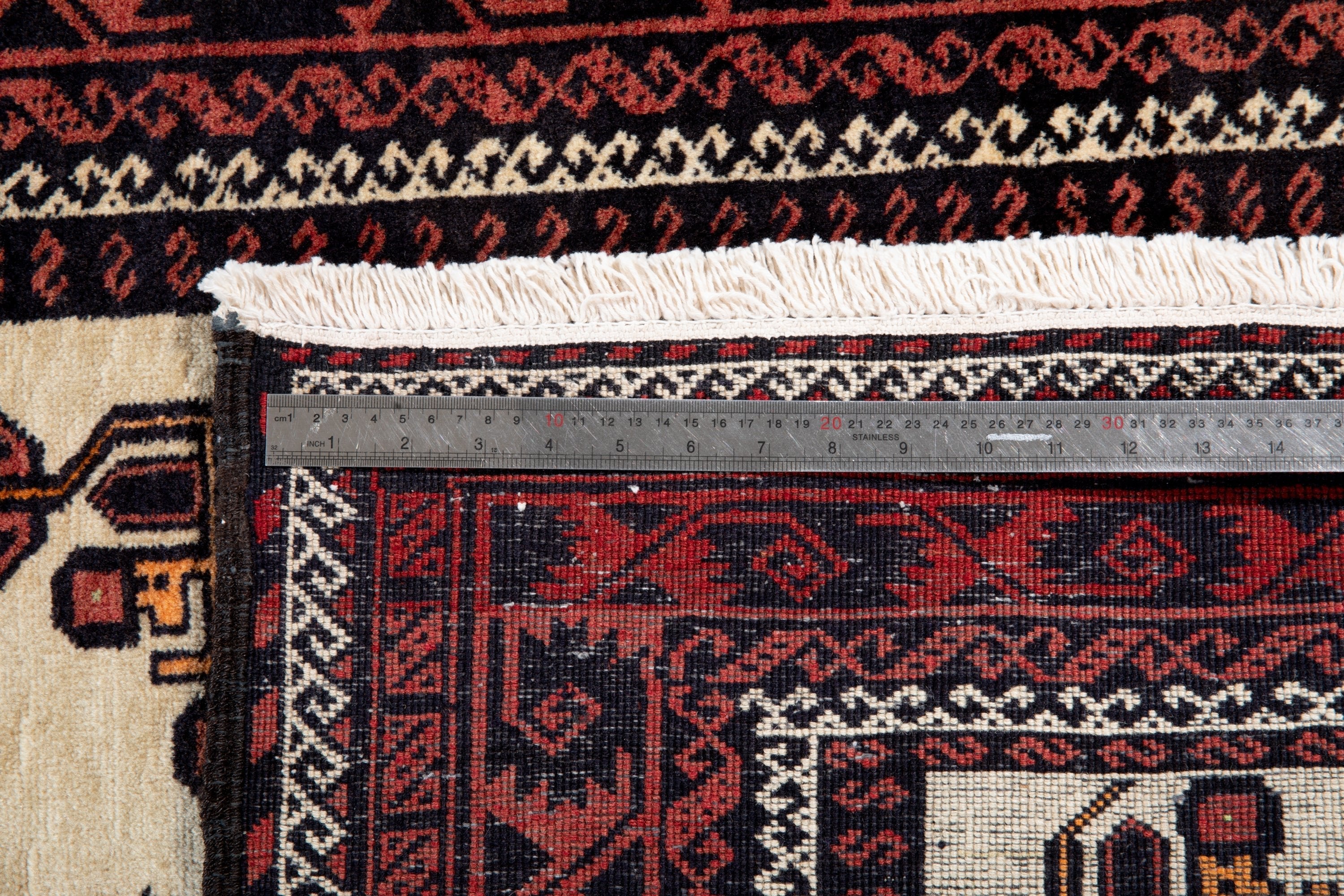 Hand-Knotted Vintage Wool Area Rug – 6' 5" x 3' 3" (197 x 100 cm) - Yasi & Fara