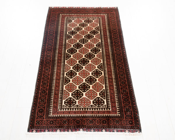 6' 3" x 3' 3" Excellent Hand-Knotted Vintage Fine Tribal Rug - Yasi & Fara 