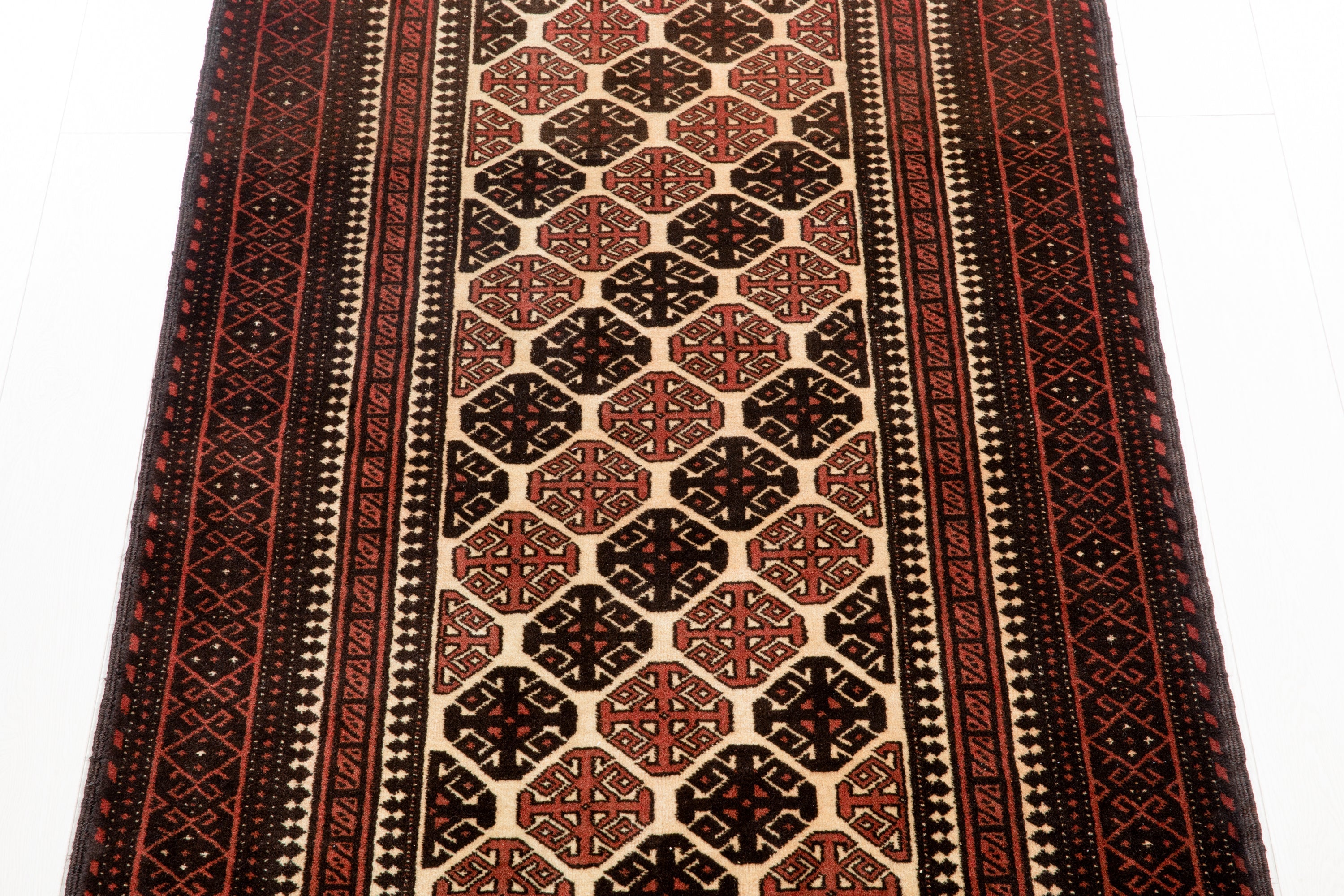 Hand-Knotted Vintage Wool Area Rug – 6' 3" x 3' 3" (192 x 100 cm) - Yasi & Fara