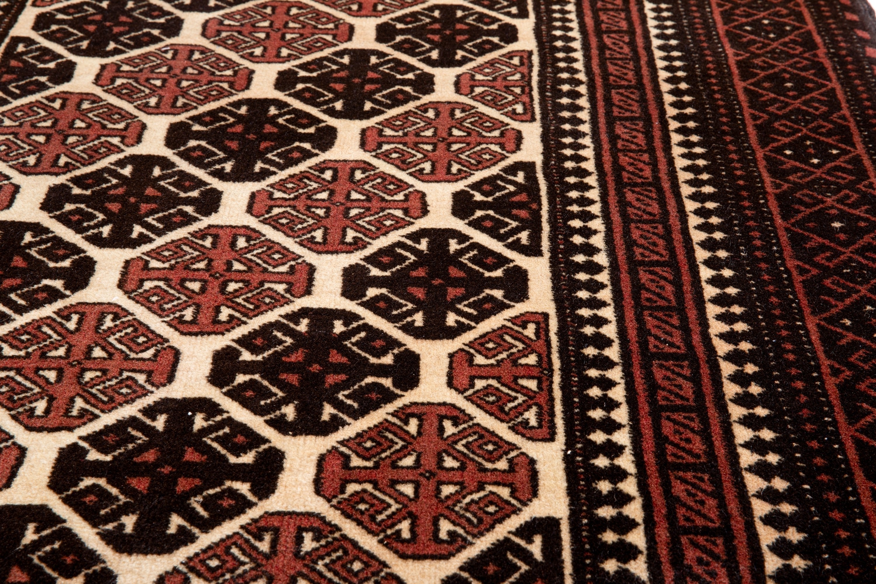 Hand-Knotted Vintage Wool Area Rug – 6' 3" x 3' 3" (192 x 100 cm) - Yasi & Fara