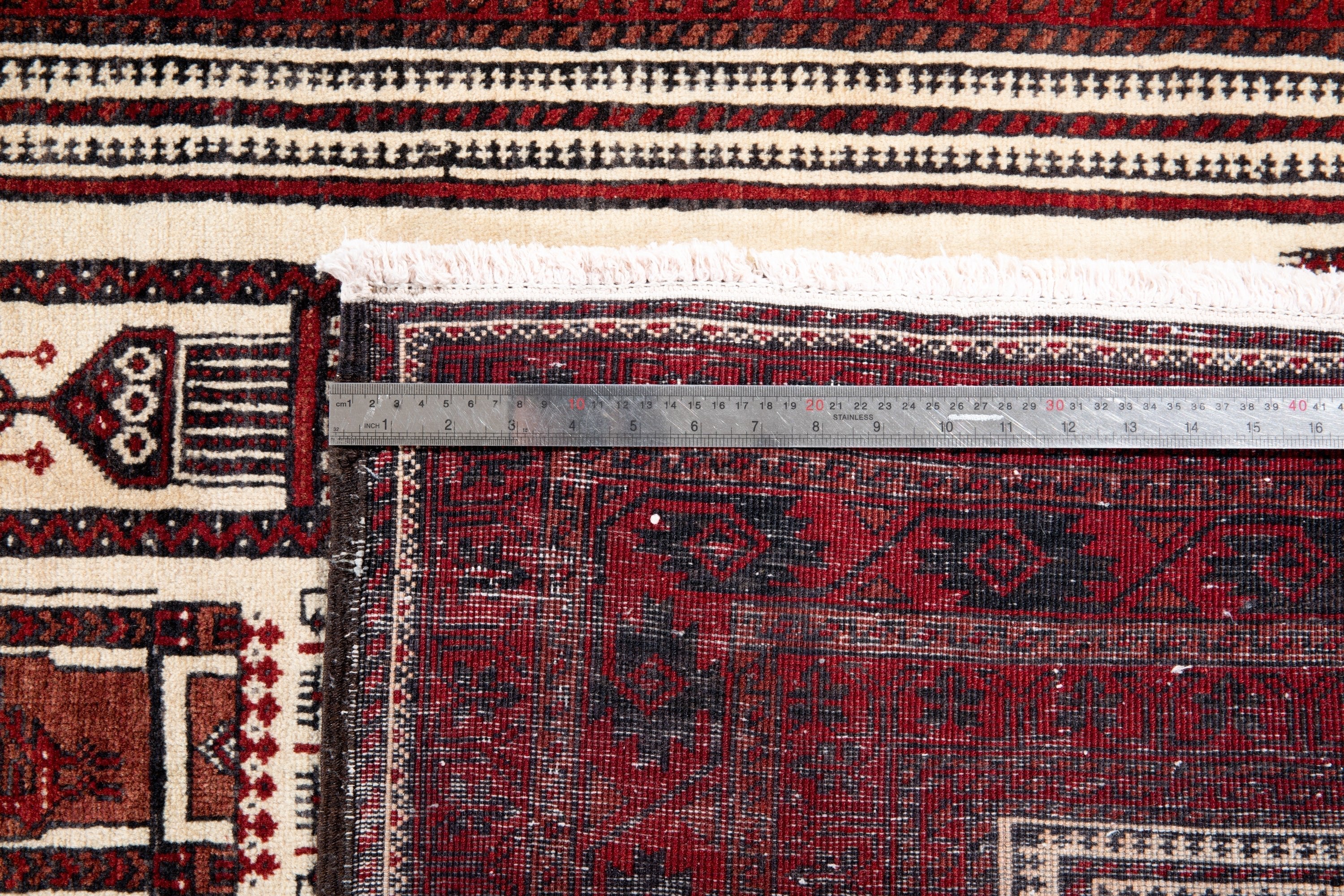 Hand-Knotted Vintage Wool Area Rug – 6' 10" x 3' 11" (209 x 119 cm) - Yasi & Fara