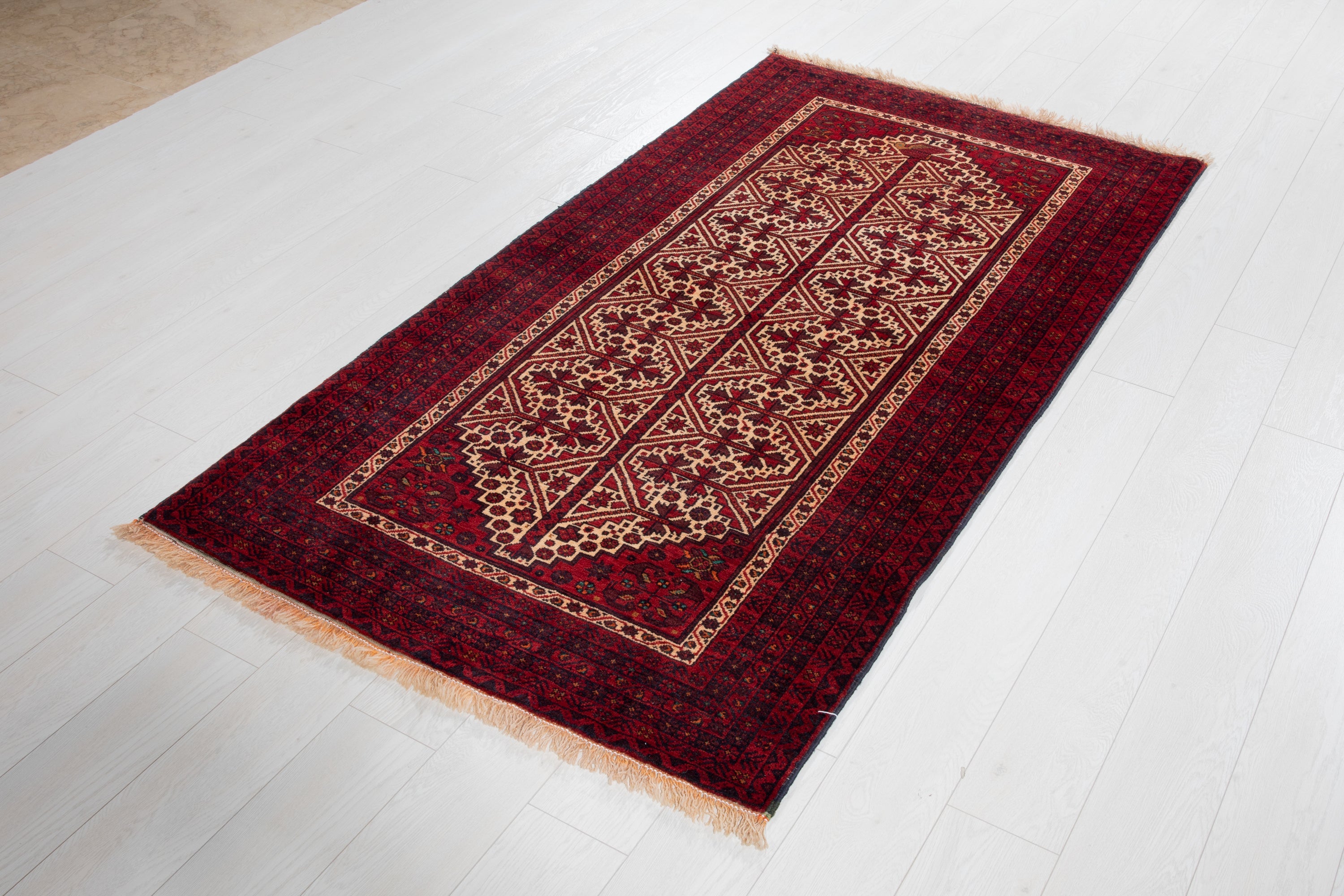 Hand-Knotted Vintage Wool Area Rug – 6' 5" x 3' 6" (195 x 107 cm) - Yasi & Fara