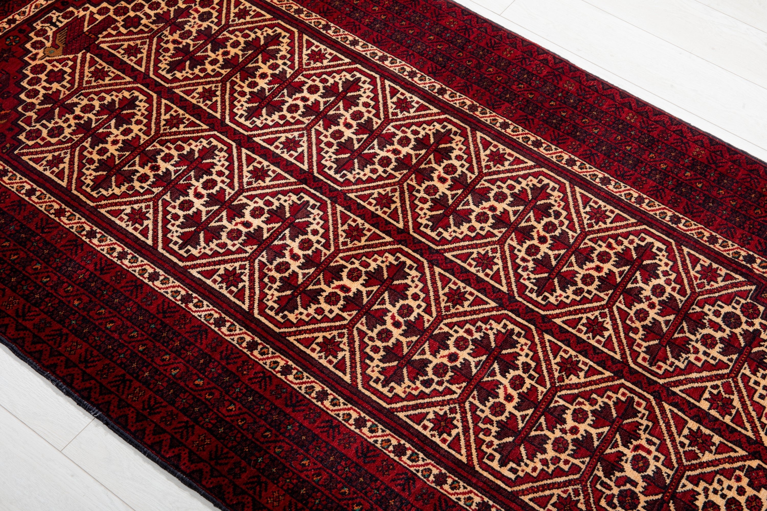 Hand-Knotted Vintage Wool Area Rug – 6' 5" x 3' 6" (195 x 107 cm) - Yasi & Fara