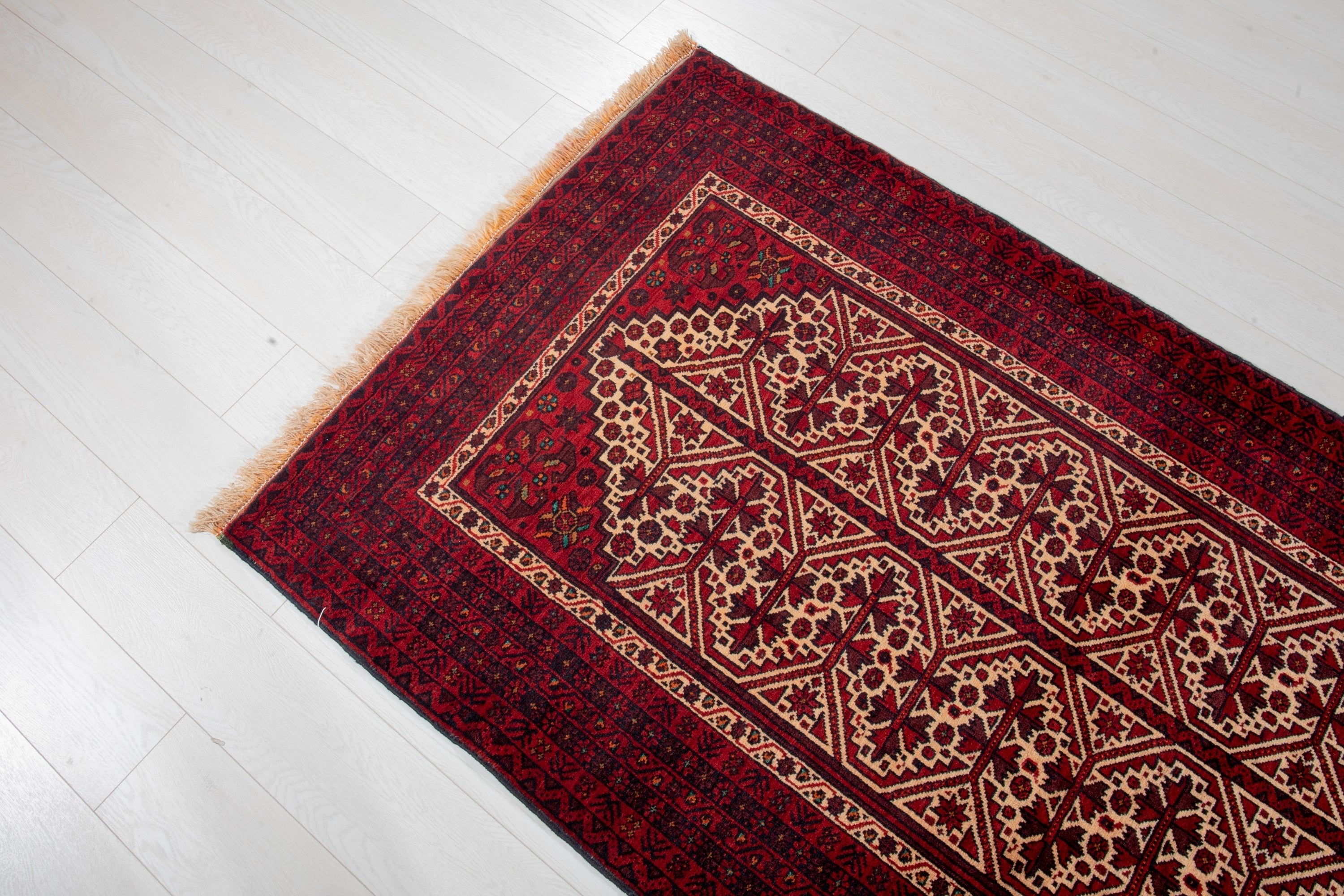 Hand-Knotted Vintage Wool Area Rug – 6' 5" x 3' 6" (195 x 107 cm) - Yasi & Fara
