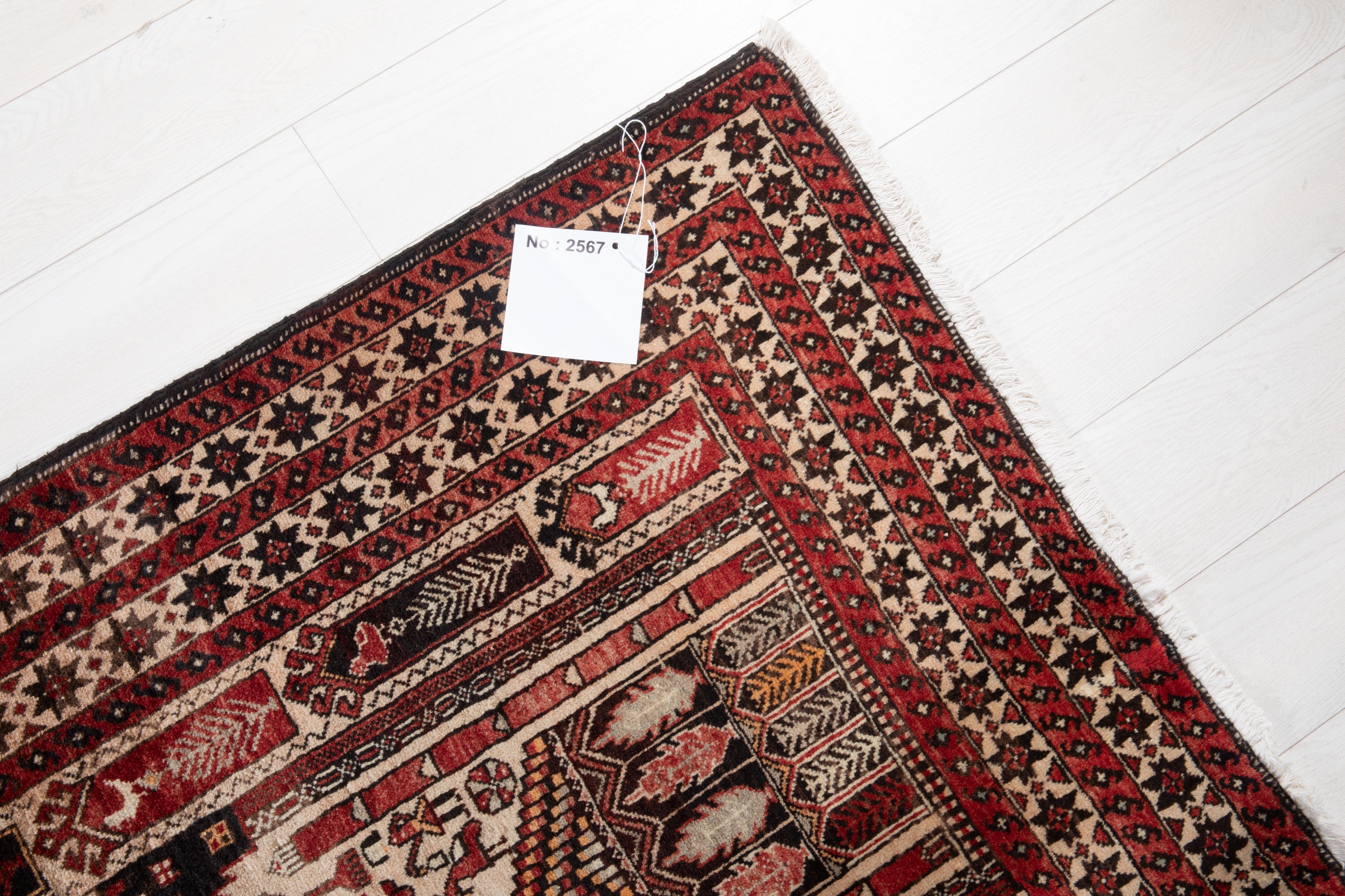 Collectible Fine Vintage Baluch Prayer Rug, Camel Brown, 3x6 – 5' 11" x 3' 2" (179 x 97 cm)