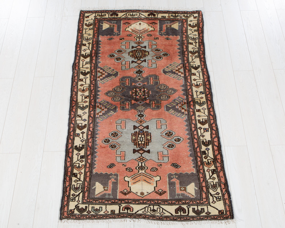 Vintage Tarom wool rug in Coral, 170 x 99 cm