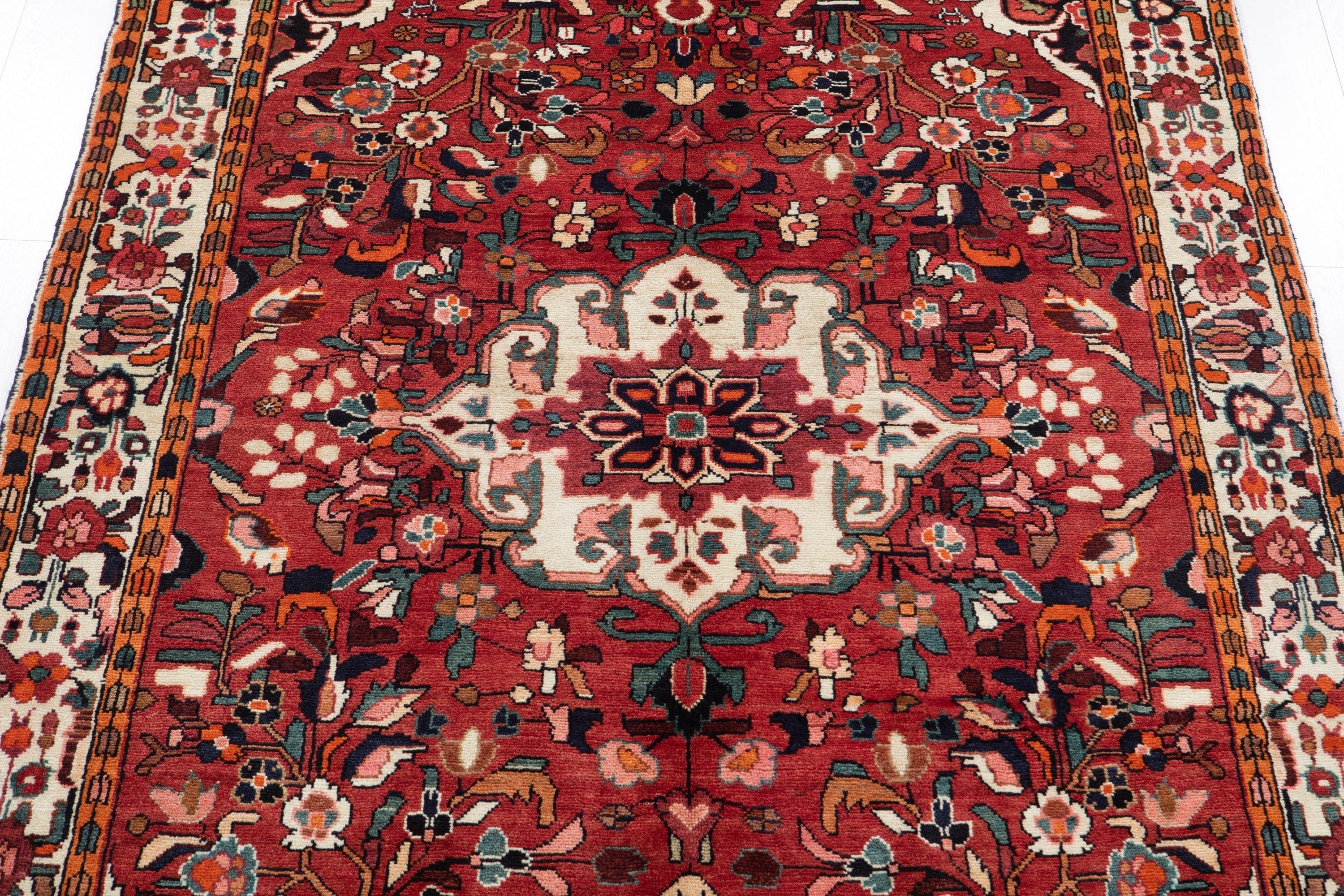Hand-Knotted Vintage Wool Area Rug – 9' 2" x 5' 3" (280 x 161 cm) - Yasi & Fara
