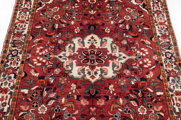 9' 2" x 5' 3" Excellent Hand-Knotted Vintage Soft Tribal Floral Rug - Yasi & Fara 