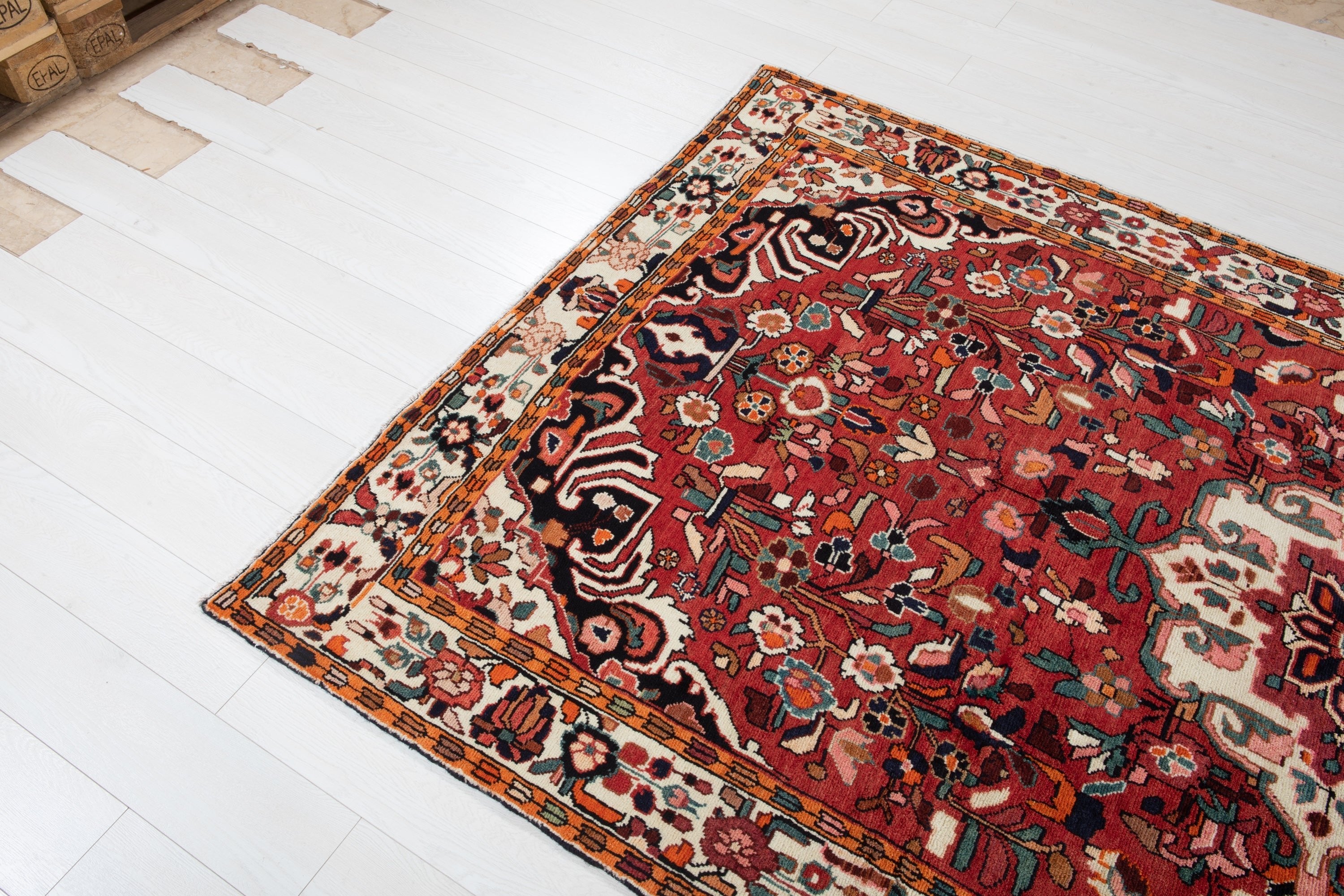 Hand-Knotted Vintage Wool Area Rug – 9' 2" x 5' 3" (280 x 161 cm) - Yasi & Fara