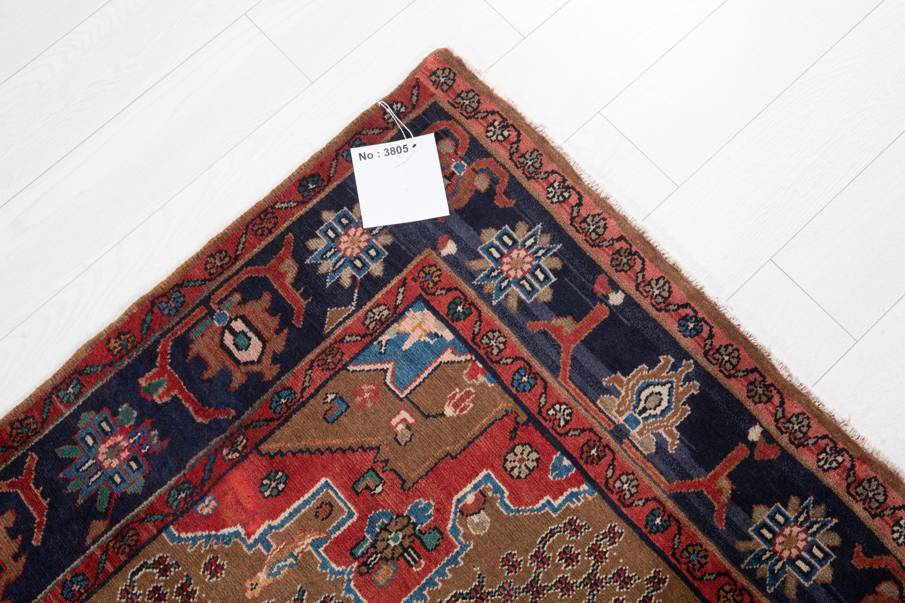 Hand-Knotted Vintage Wool Area Rug – 9' 10" x 4' 11" (300 x 151 cm) - Yasi & Fara