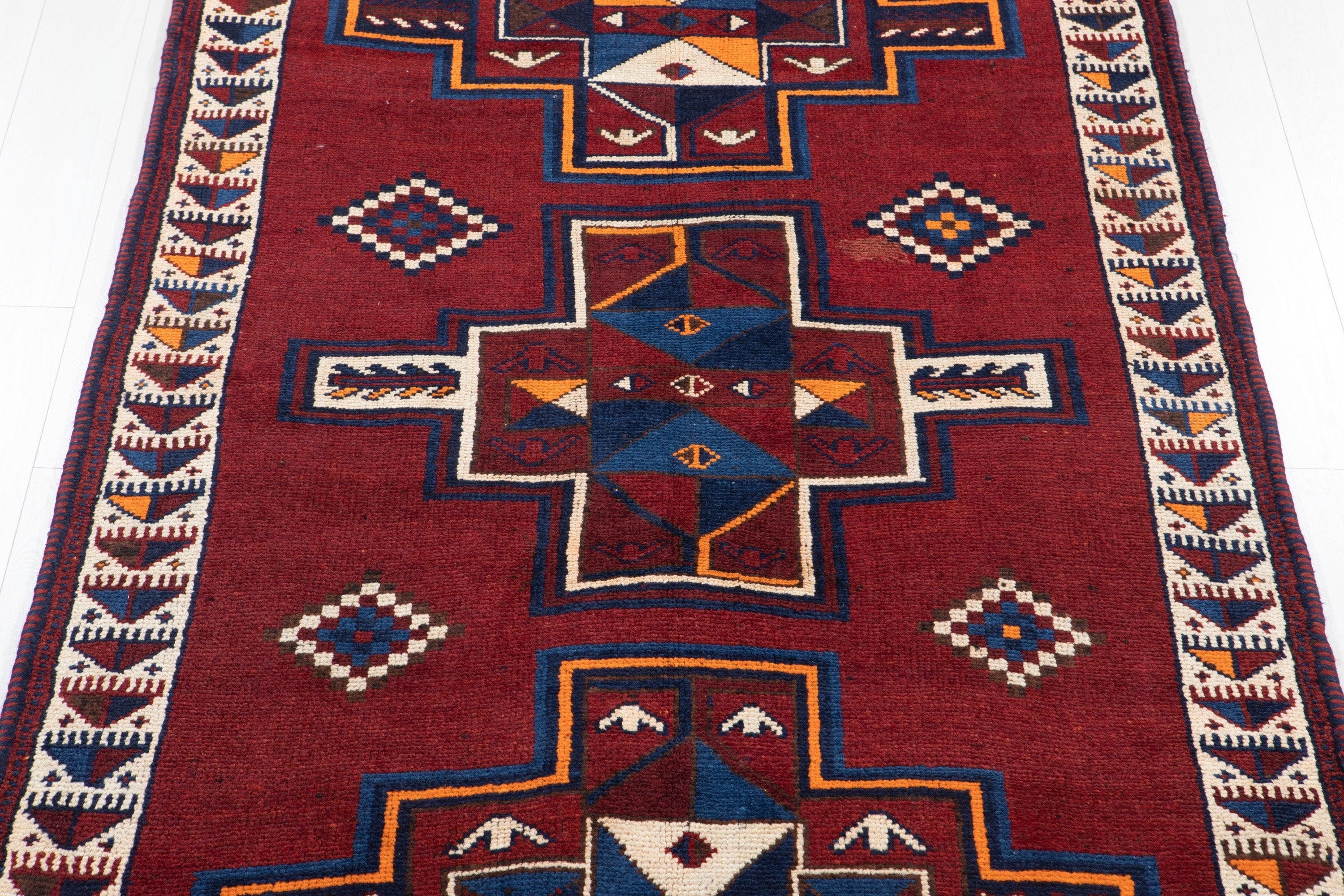 Hand-Knotted Vintage Wool Runner Rug – 14' 1" x 4' 9" (429 x 144 cm) - Yasi & Fara