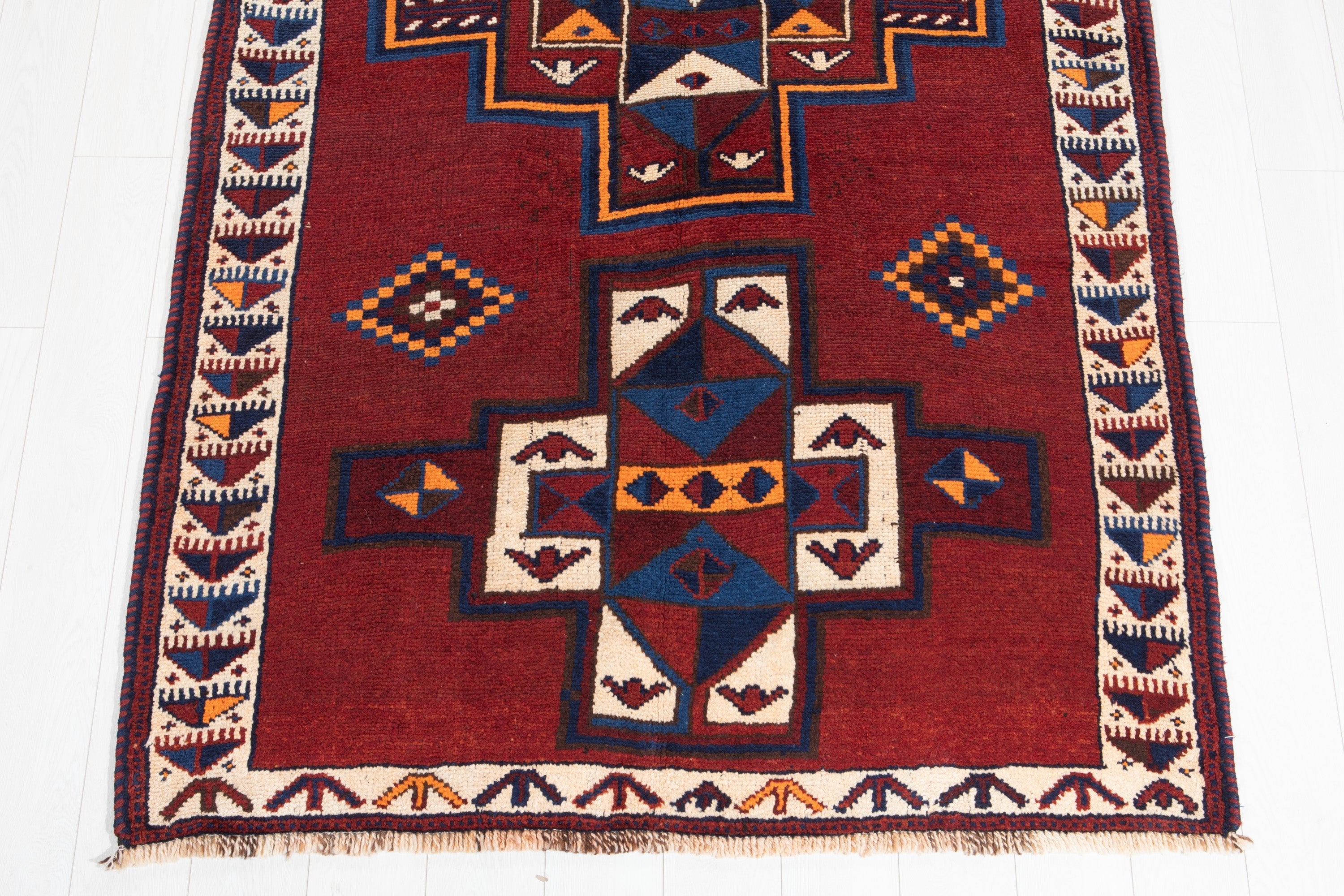 Hand-Knotted Vintage Wool Runner Rug – 14' 1" x 4' 9" (429 x 144 cm) - Yasi & Fara