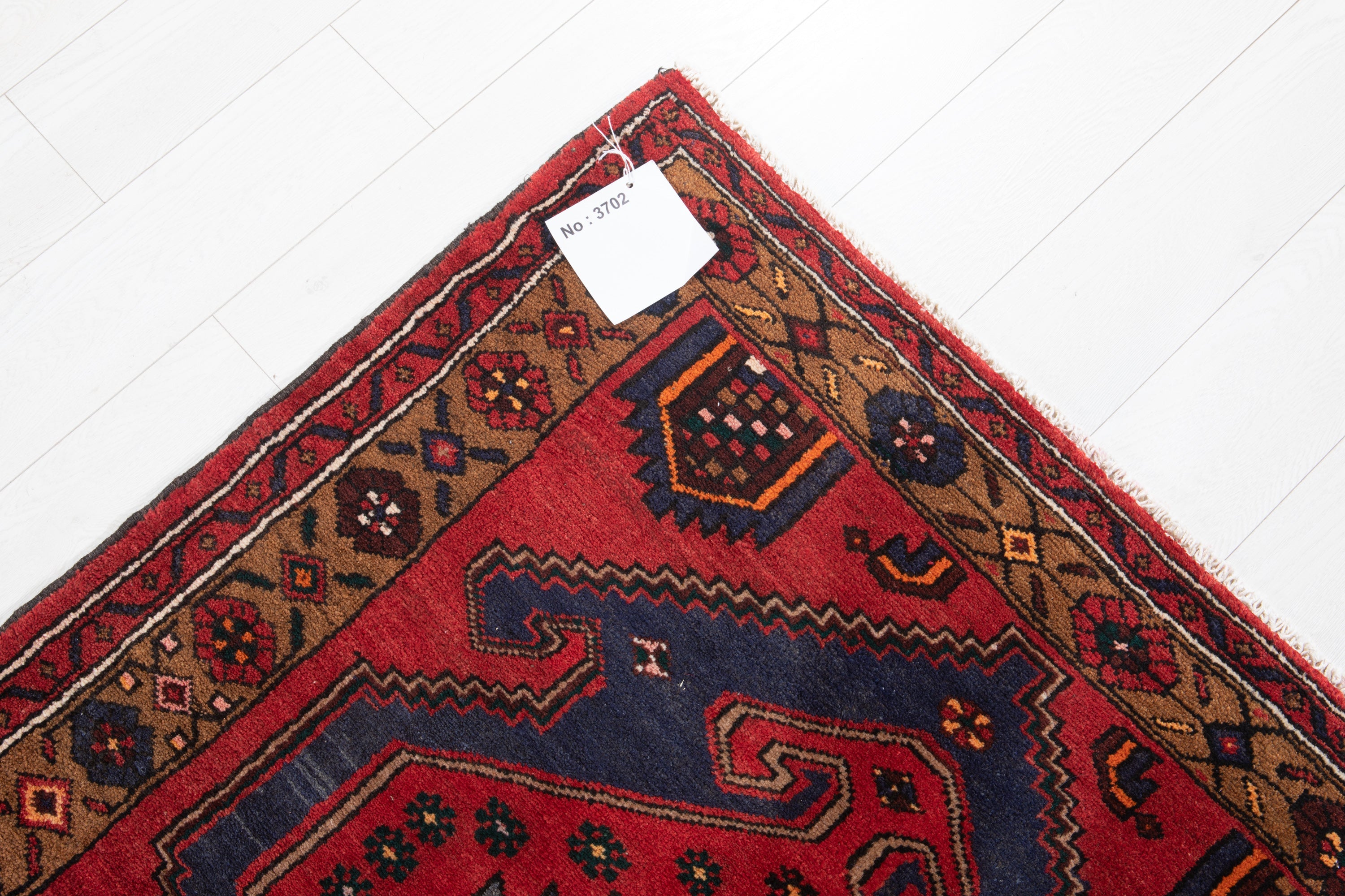 Hand-Knotted Vintage Wool Runner Rug – 9' 11" x 3' 9" (303 x 114 cm) - Yasi & Fara