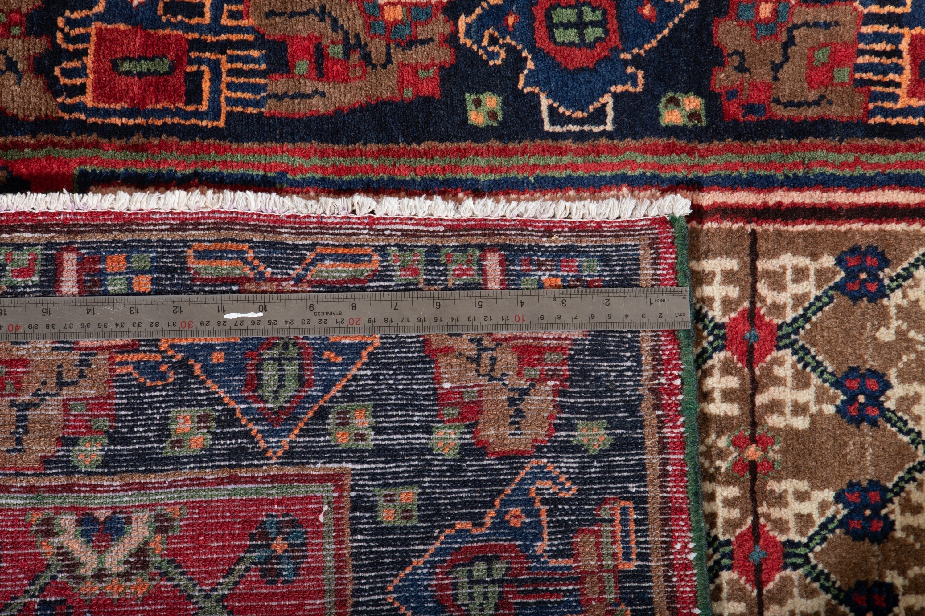 Hand-Knotted Vintage Wool Runner Rug – 9' 4" x 3' 6" (285 x 107 cm) - Yasi & Fara
