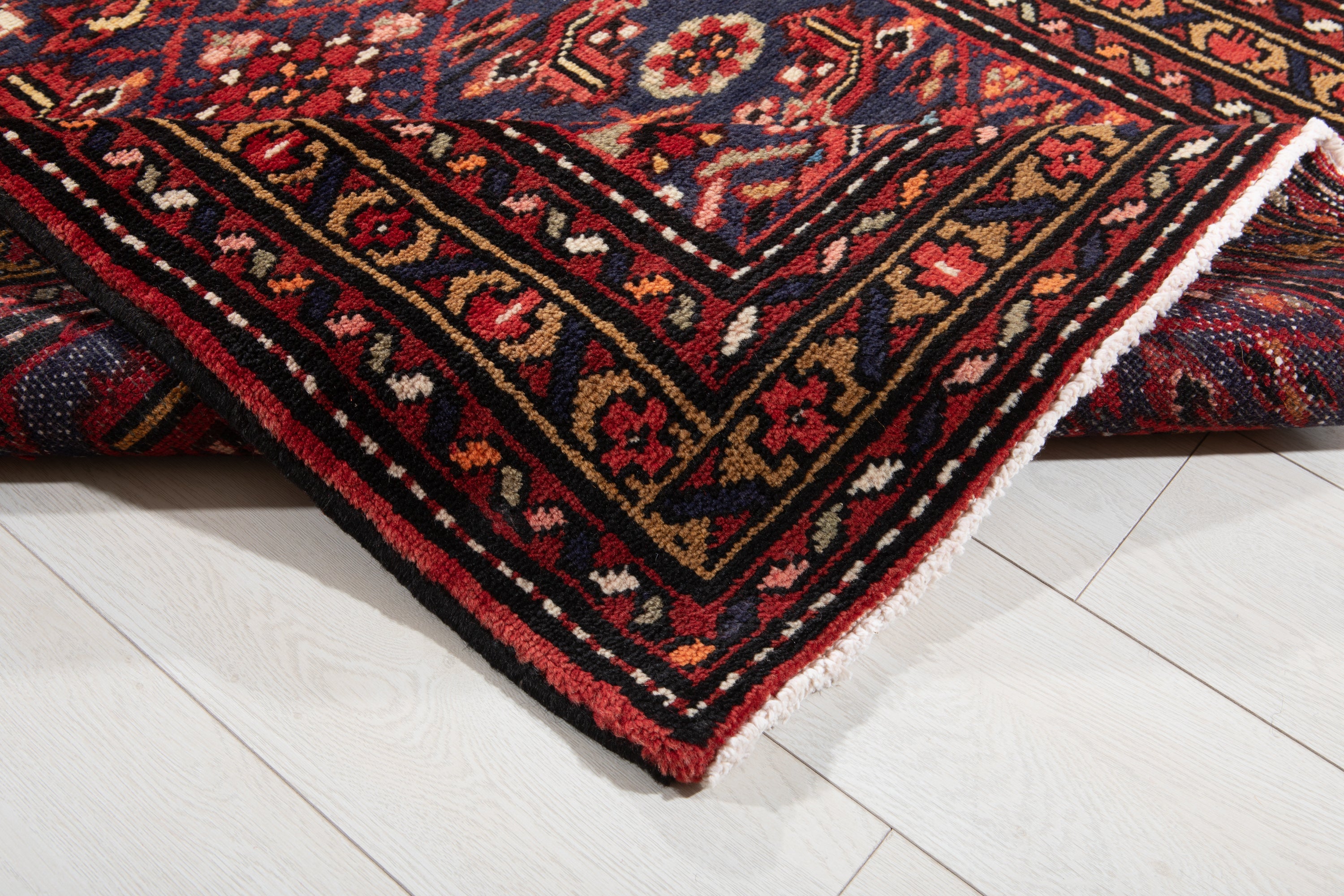 Hand-Knotted Vintage Wool Runner Rug – 9' 8" x 3' 8" (295 x 111 cm) - Yasi & Fara