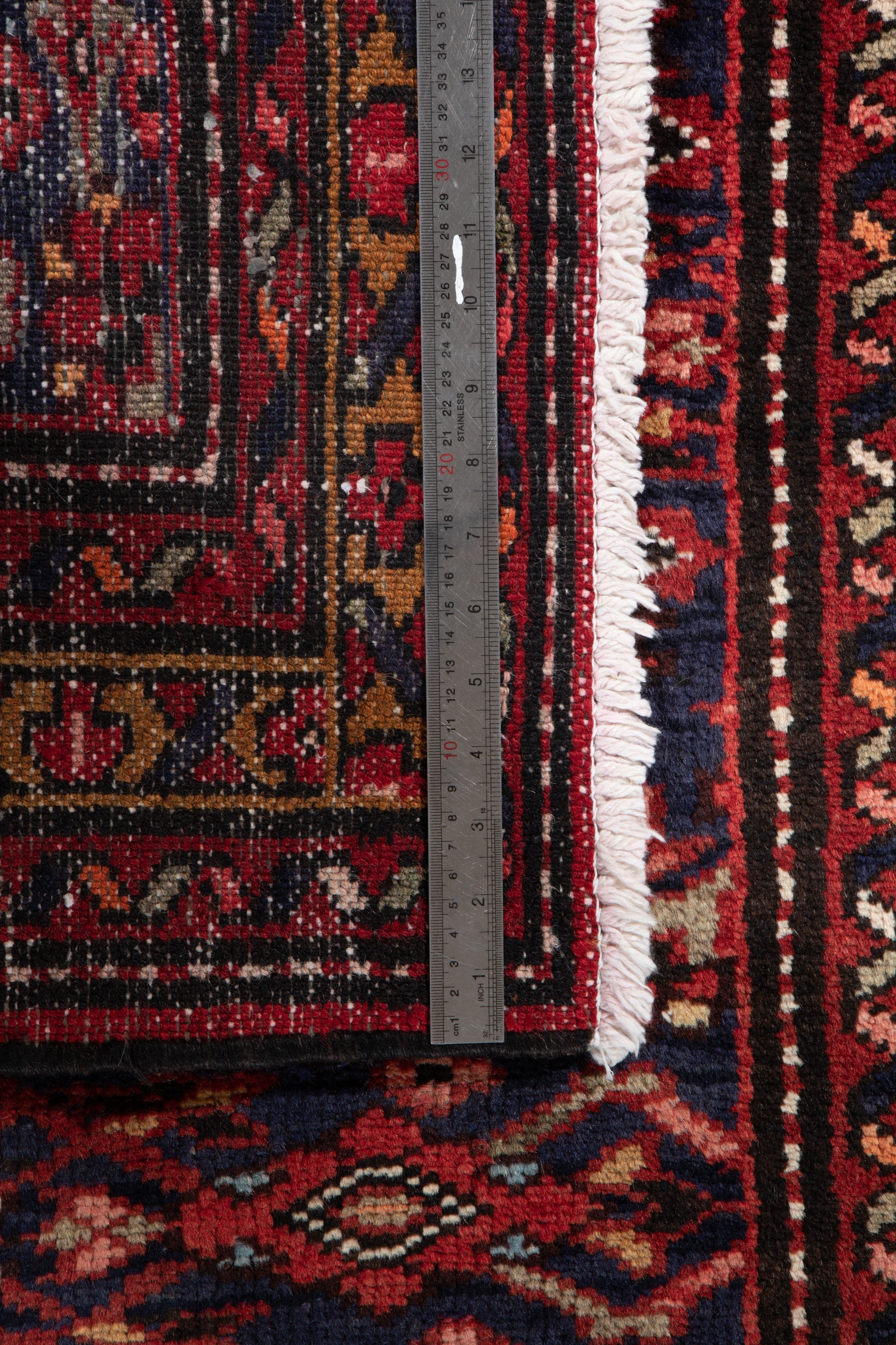 Hand-Knotted Vintage Wool Runner Rug – 9' 8" x 3' 8" (295 x 111 cm) - Yasi & Fara