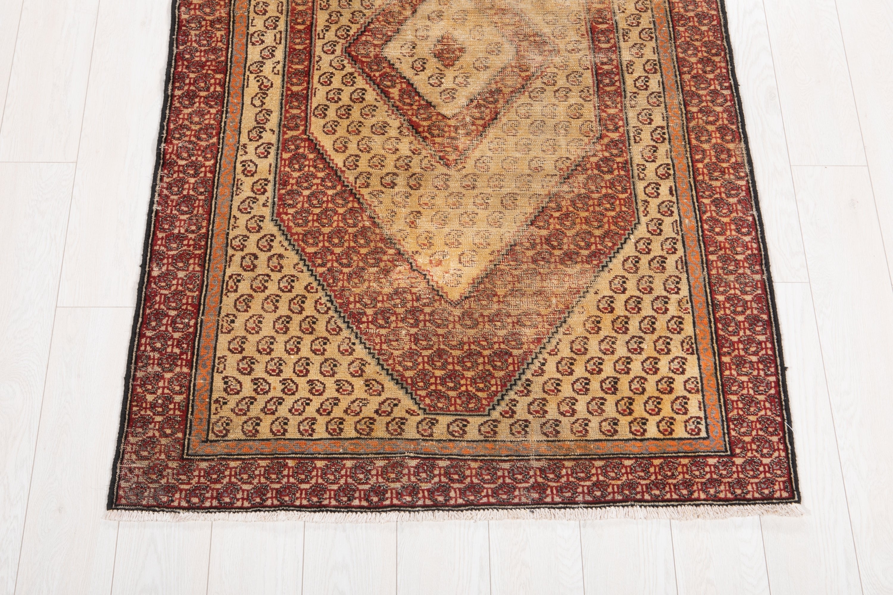 Hand-Knotted Vintage Wool Area Rug – 5' 10" x 3' 6" (178 x 108 cm) - Yasi & Fara