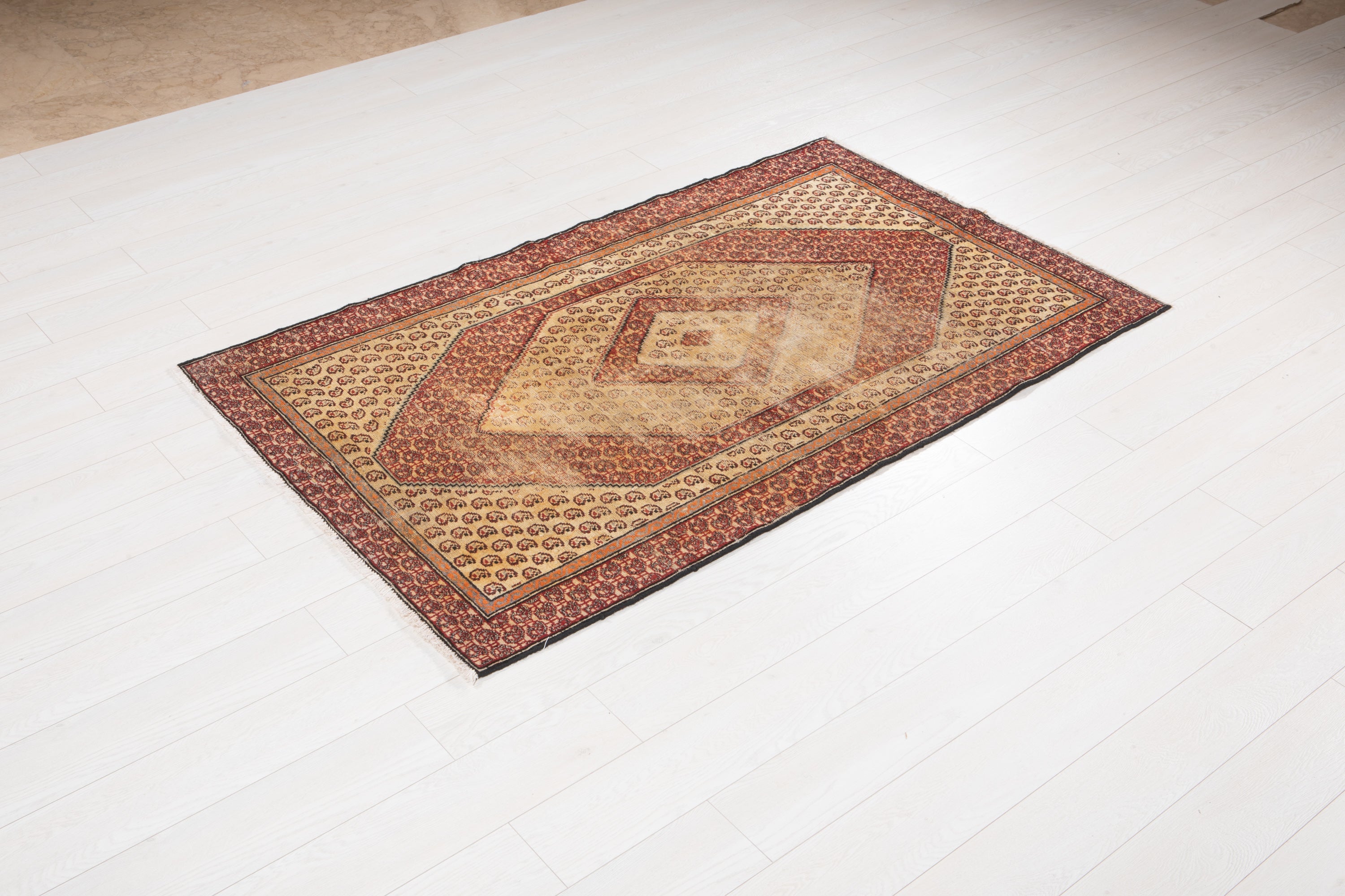 Hand-Knotted Vintage Wool Area Rug – 5' 10" x 3' 6" (178 x 108 cm) - Yasi & Fara