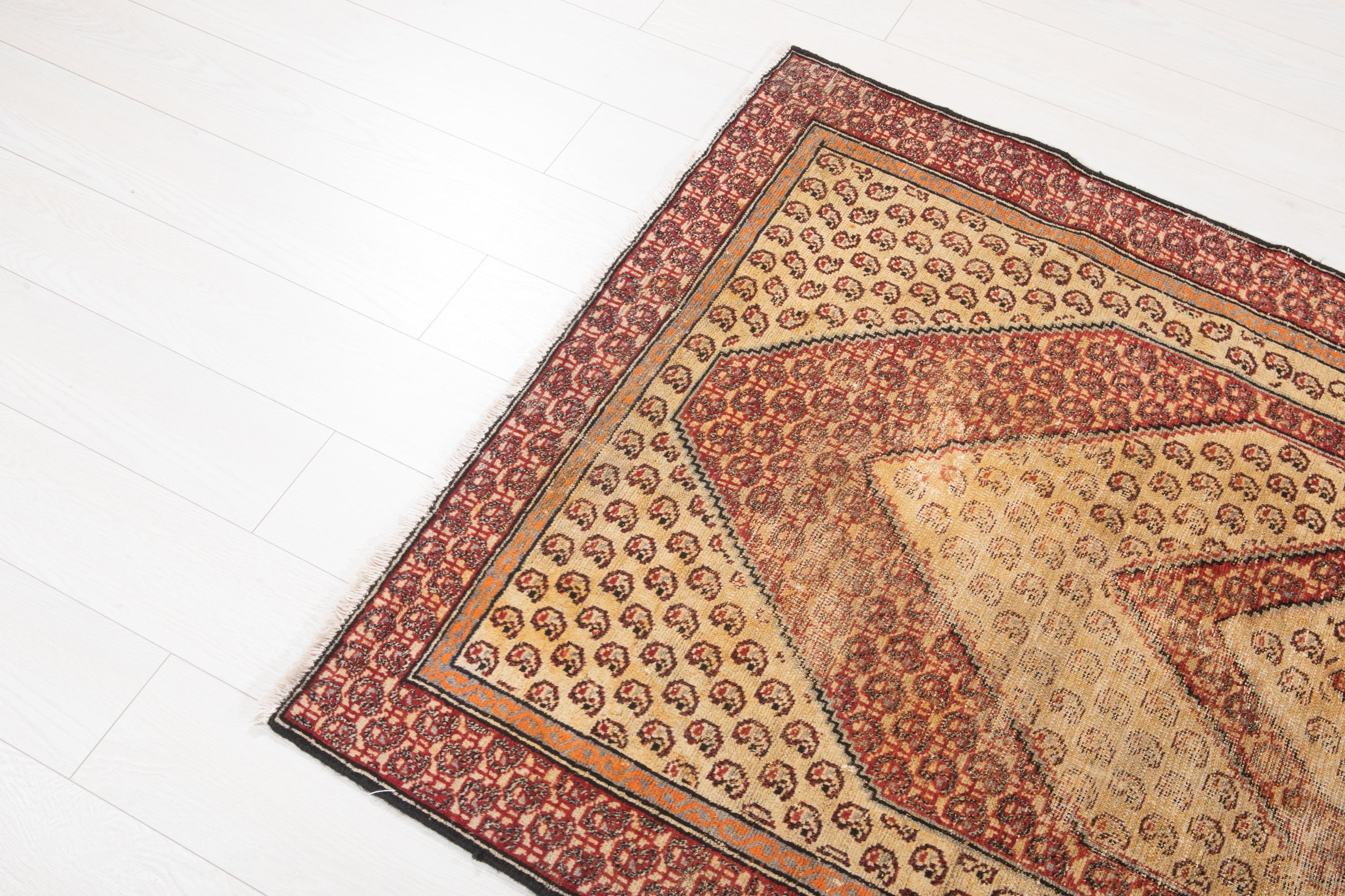 Hand-Knotted Vintage Wool Area Rug – 5' 10" x 3' 6" (178 x 108 cm) - Yasi & Fara