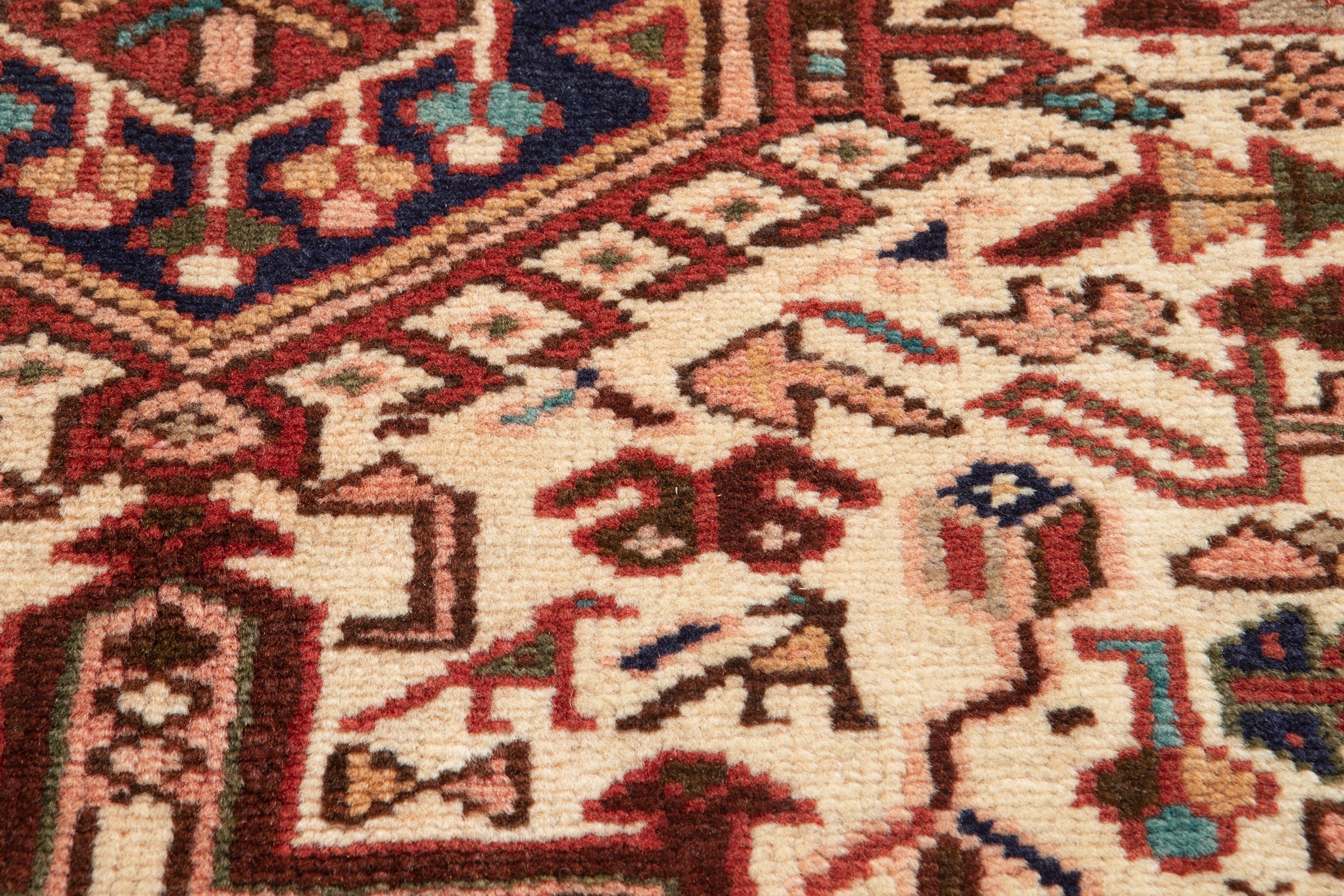 Hand-Knotted Vintage Wool Runner Rug – 12' 6" x 2' 6" (380 x 76 cm) - Yasi & Fara