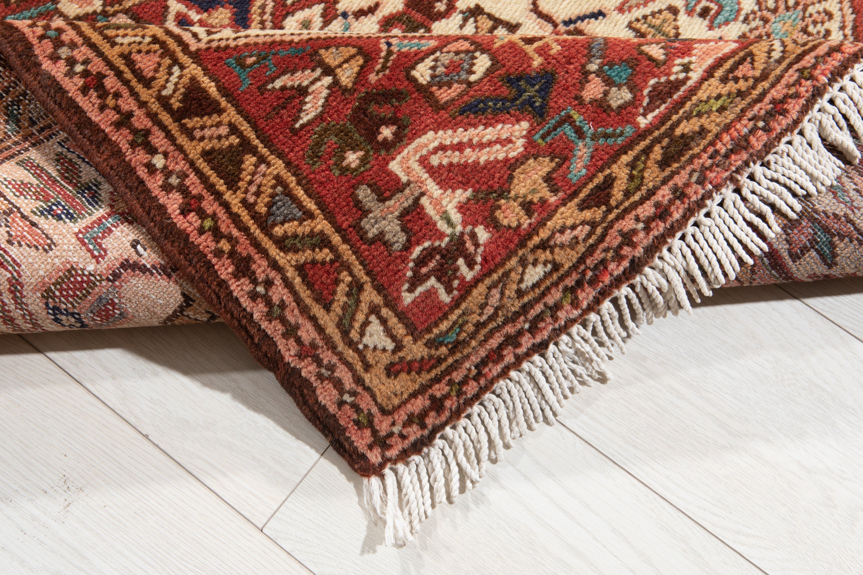 Hand-Knotted Vintage Wool Runner Rug – 12' 6" x 2' 6" (380 x 76 cm) - Yasi & Fara