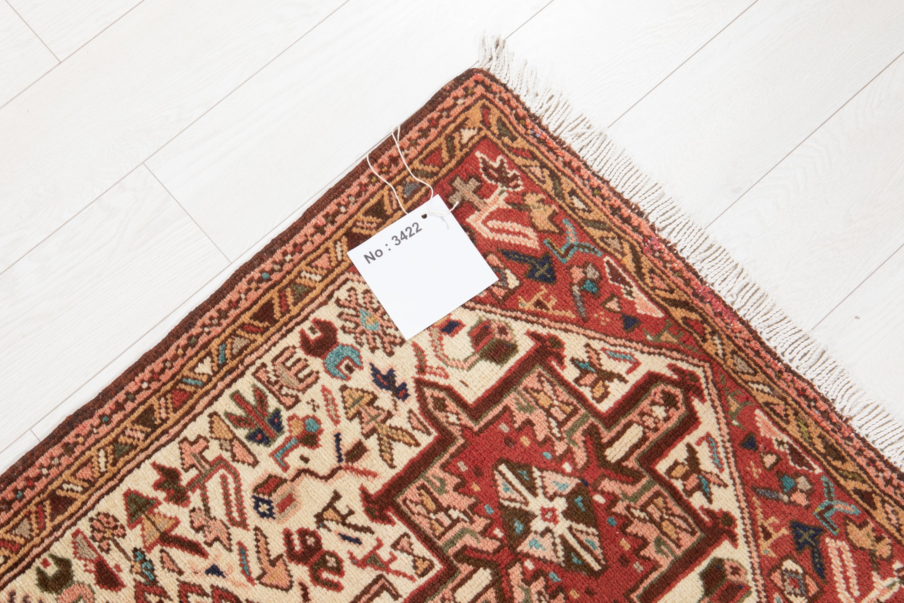 Hand-Knotted Vintage Wool Runner Rug – 12' 6" x 2' 6" (380 x 76 cm) - Yasi & Fara