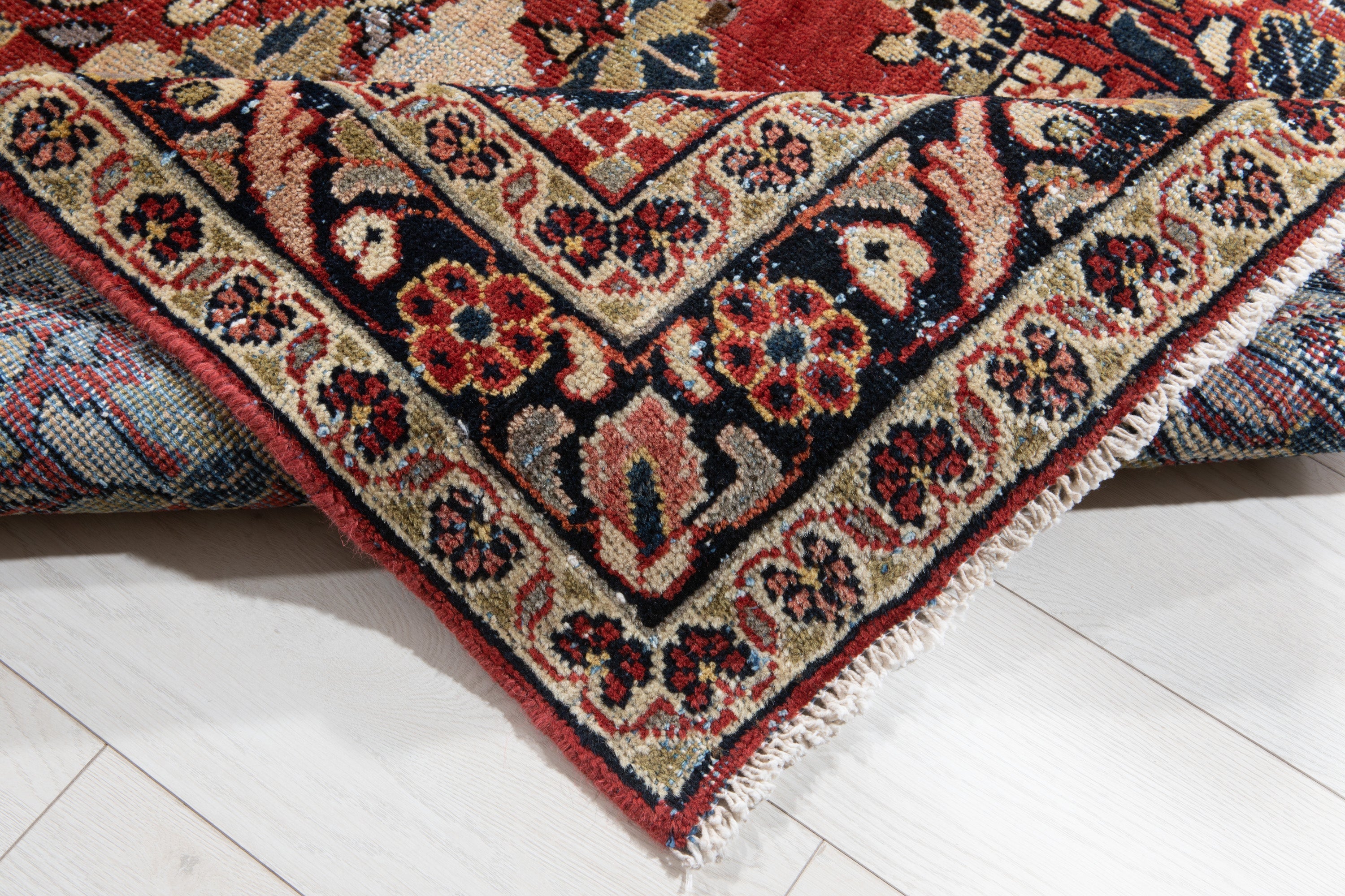 Hand-Knotted Vintage Wool Area Rug – 7' x 4' 6" (212 x 137 cm) - Yasi & Fara