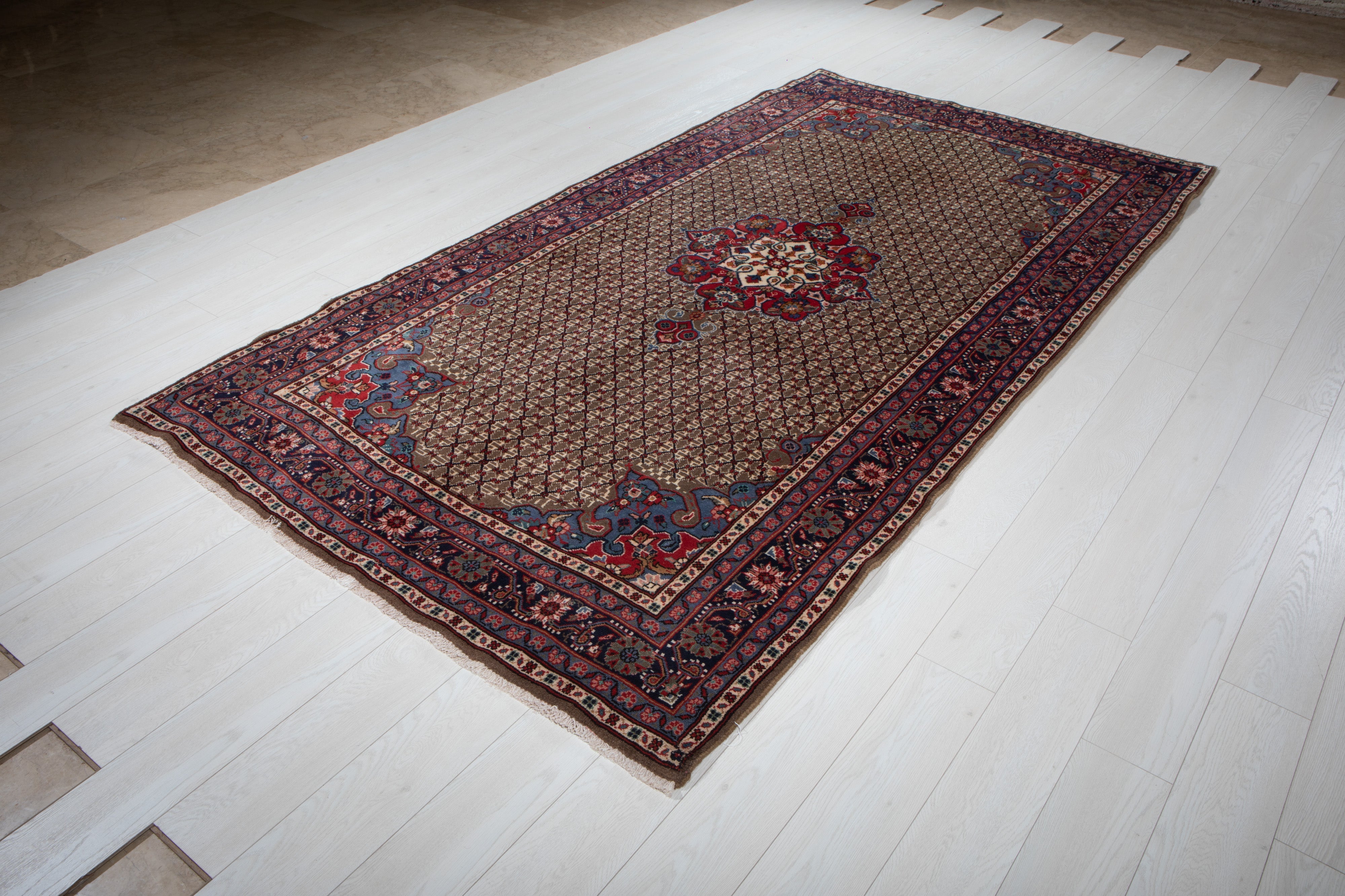 Hand-Knotted Vintage Wool Area Rug – 9' 10" x 5' 1" (300 x 155 cm) - Yasi & Fara