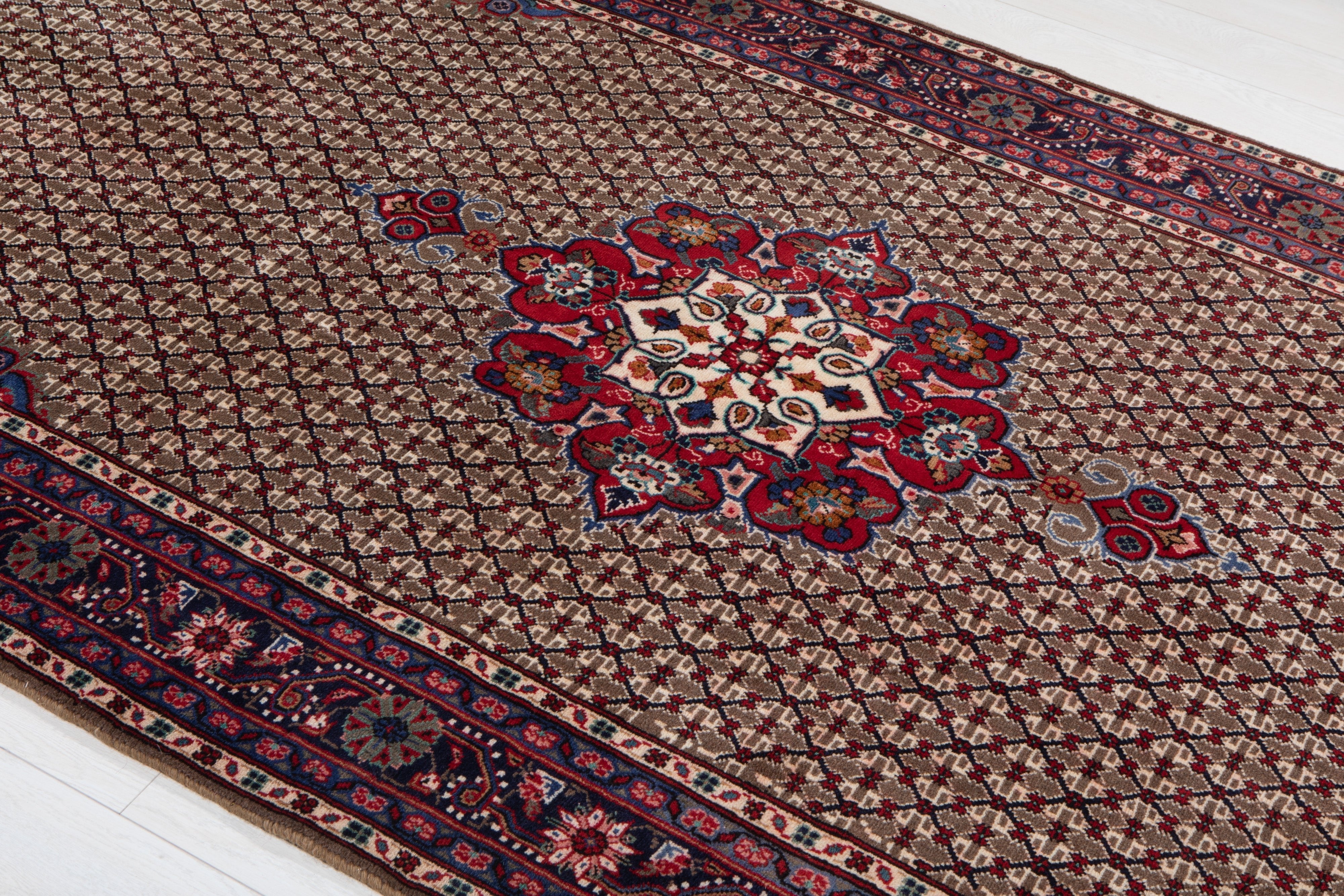 Hand-Knotted Vintage Wool Area Rug – 9' 10" x 5' 1" (300 x 155 cm) - Yasi & Fara