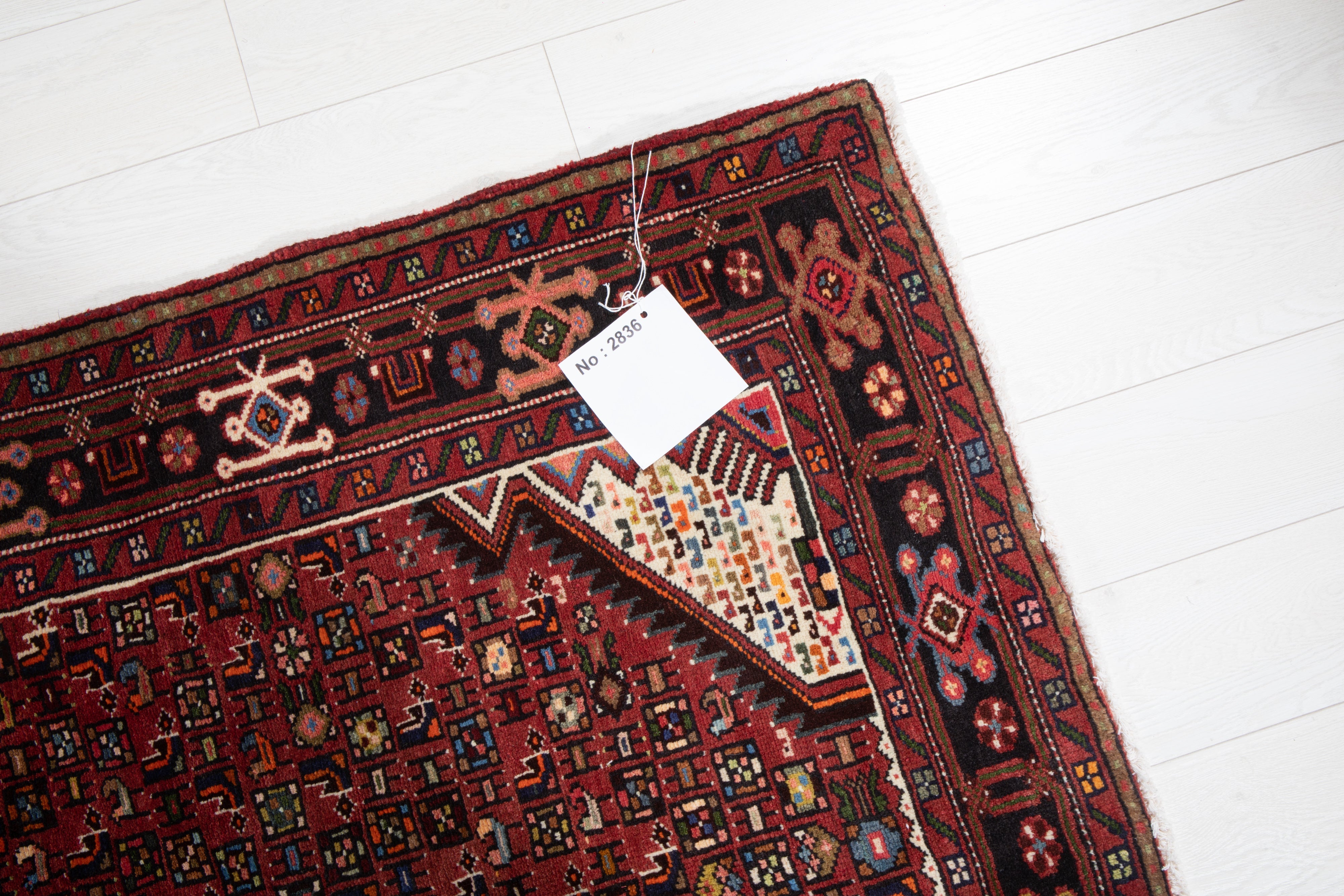 Hand-Knotted Vintage Wool Area Rug – 8' x 4' 8" (245 x 144 cm) - Yasi & Fara