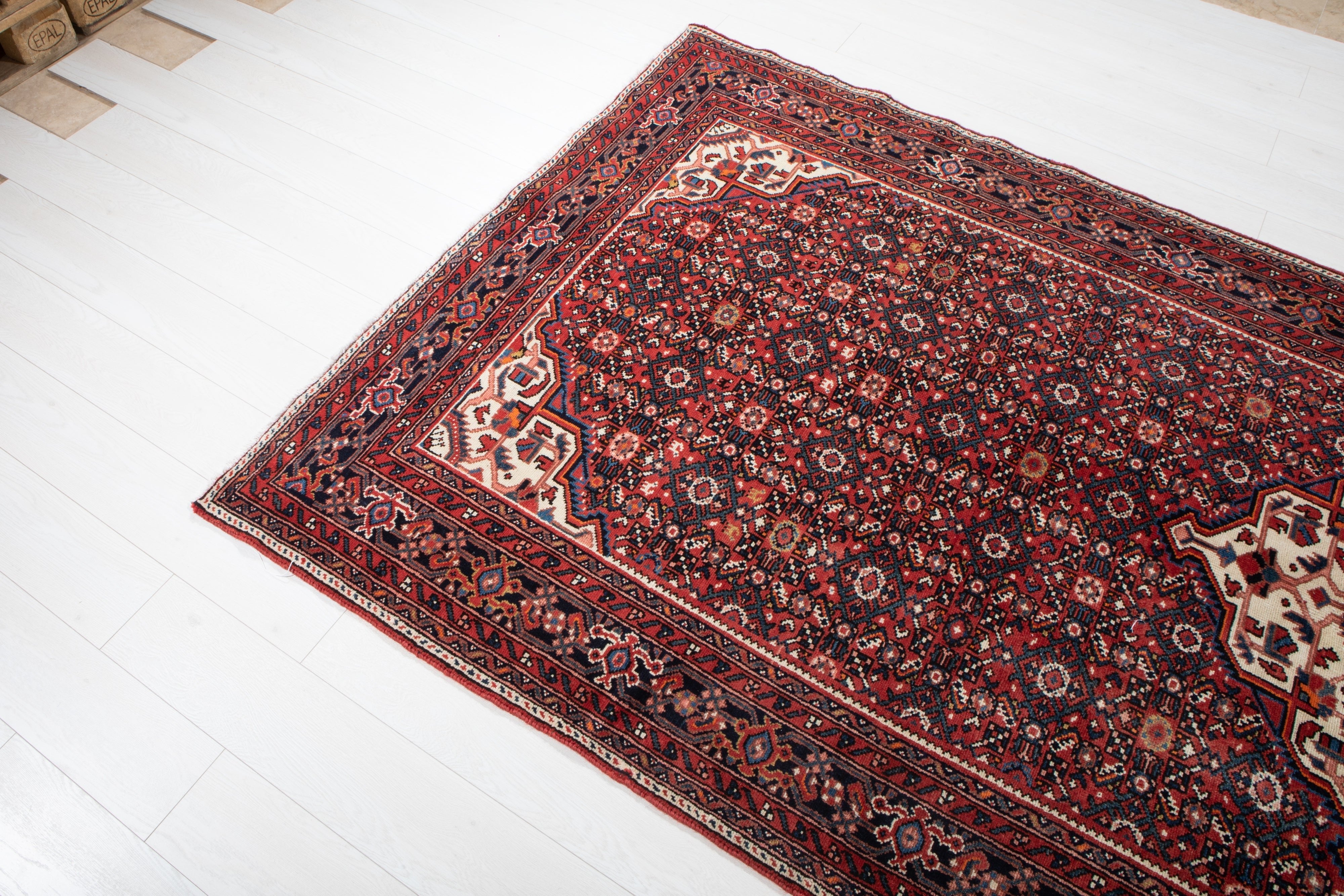 Hand-Knotted Vintage Wool Area Rug – 10' 8" x 5' (324 x 153 cm) - Yasi & Fara