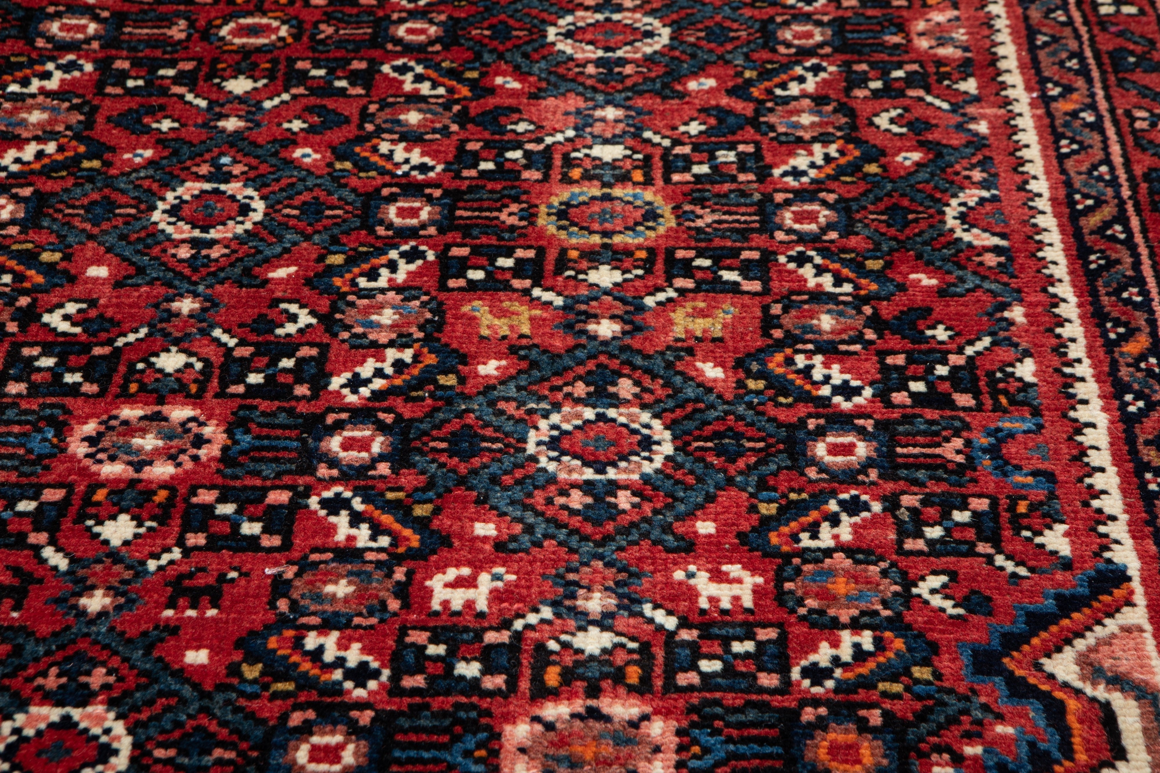 Hand-Knotted Vintage Wool Area Rug – 10' 8" x 5' (324 x 153 cm) - Yasi & Fara